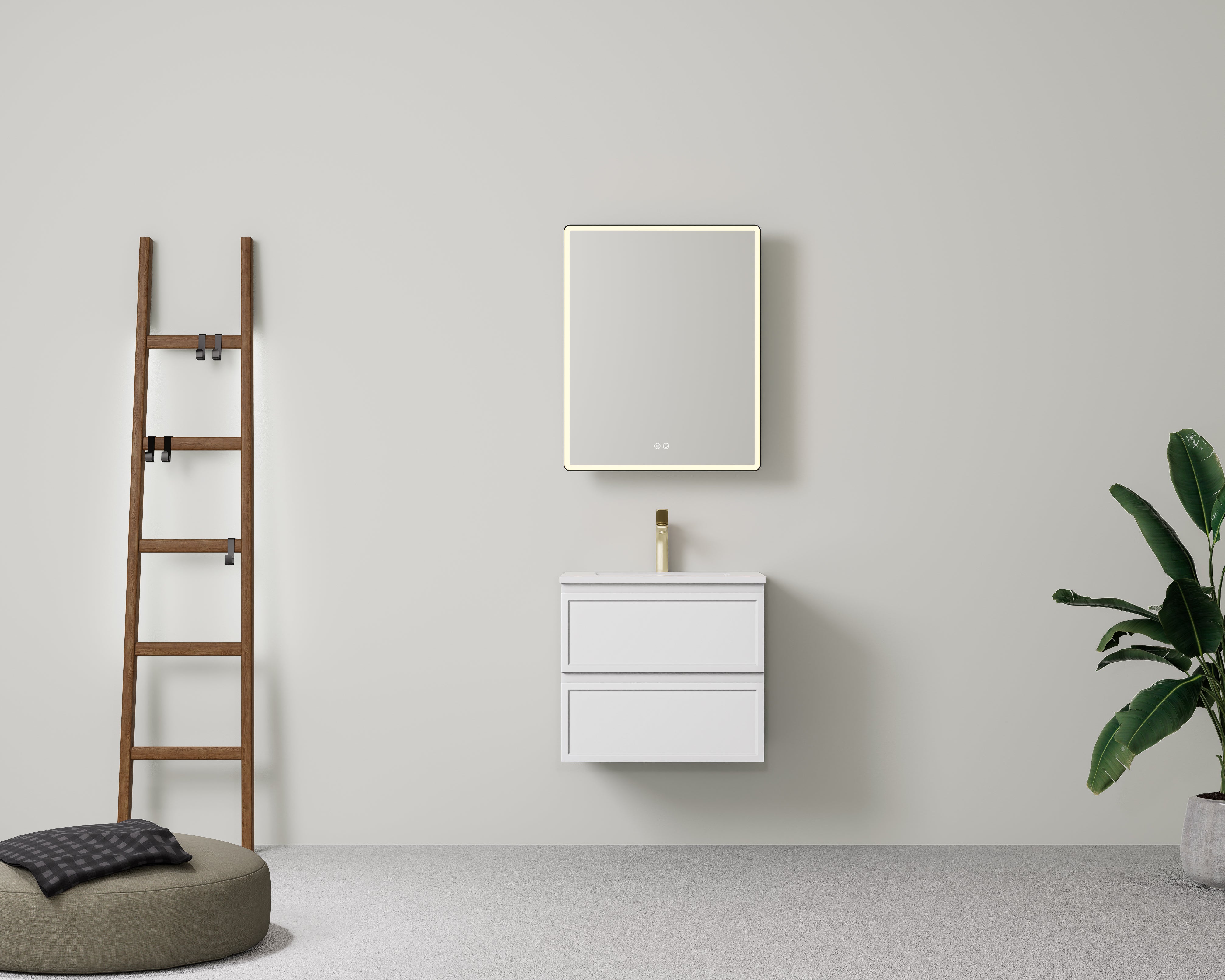 Hamilton Federation Prime Wall Hung PVC Cabinet Matte White