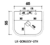 Blanco Curve Matte White  Solid Surface Stone Top