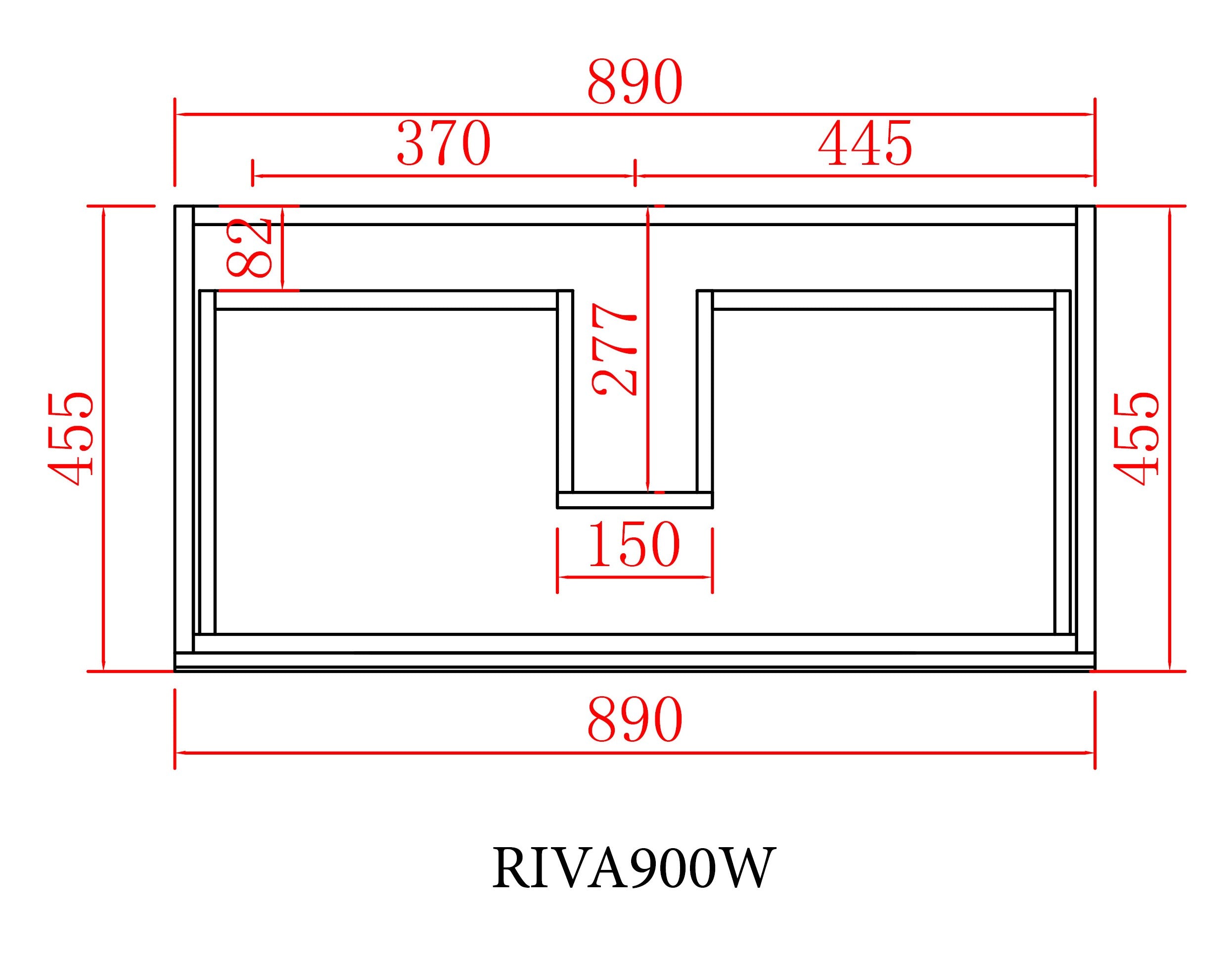 RIVA900W-CT Wall hung