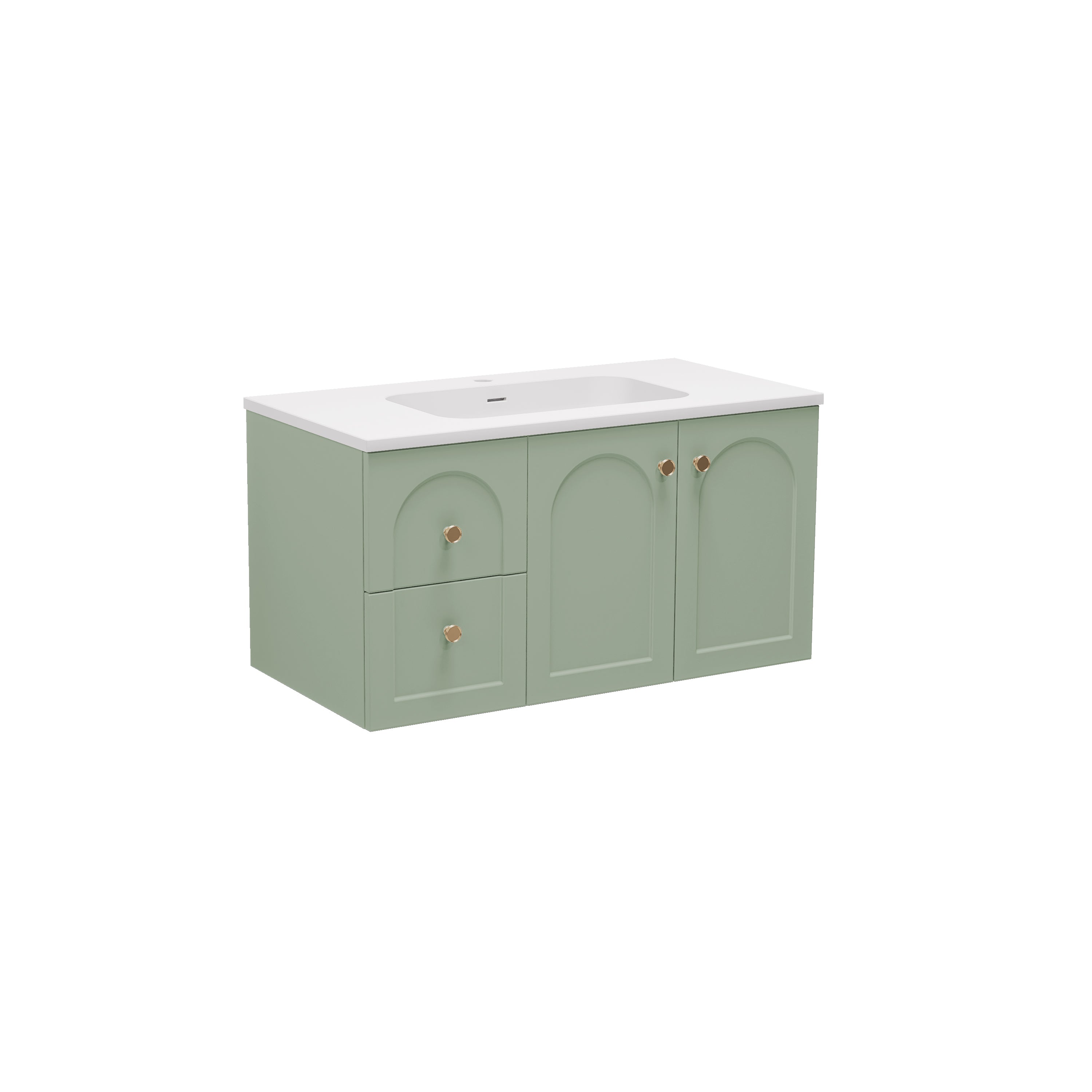 Chester Federation Wall Hung PVC Cabinet Olive Green