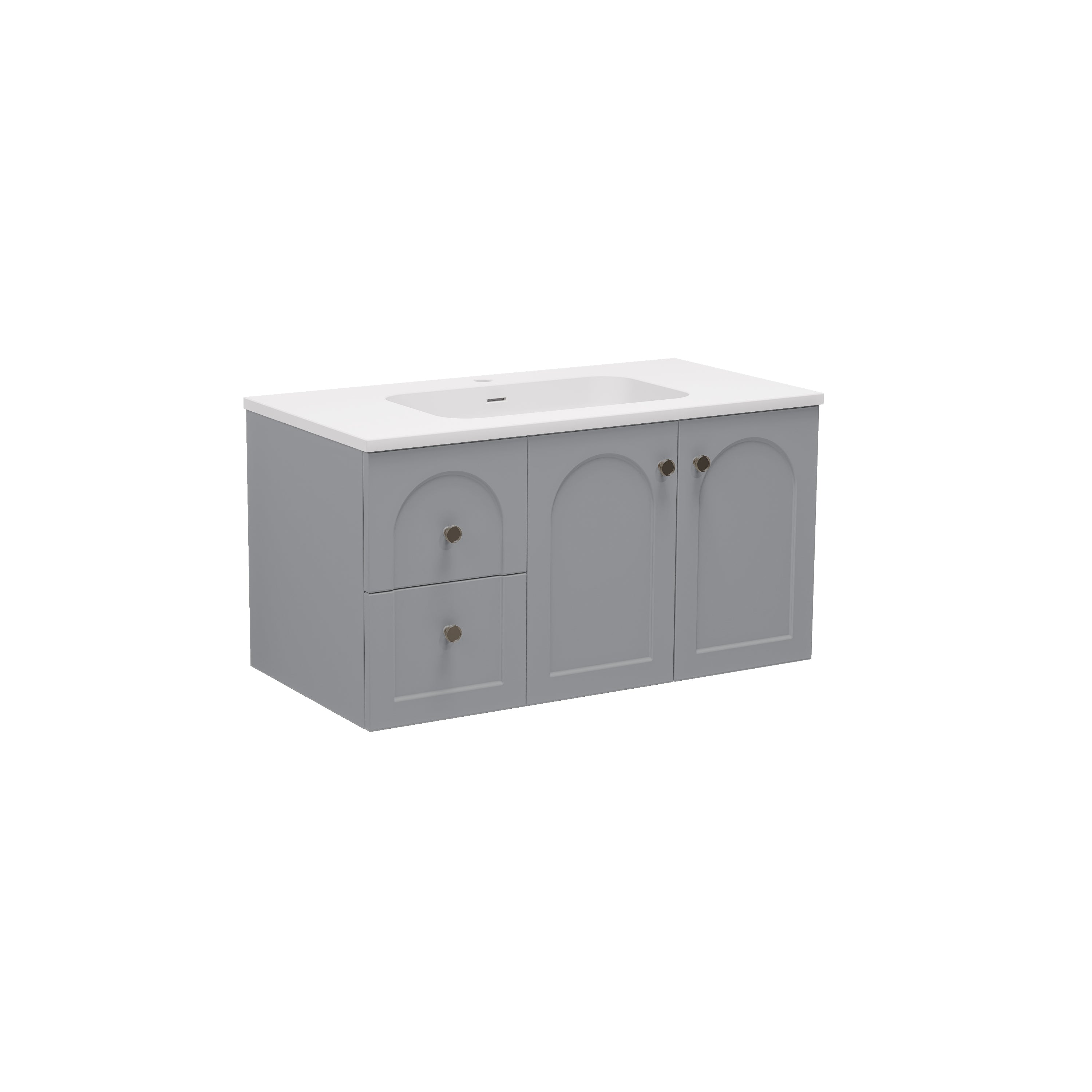 Chester Federation Wall Hung PVC Cabinet Matte Grey