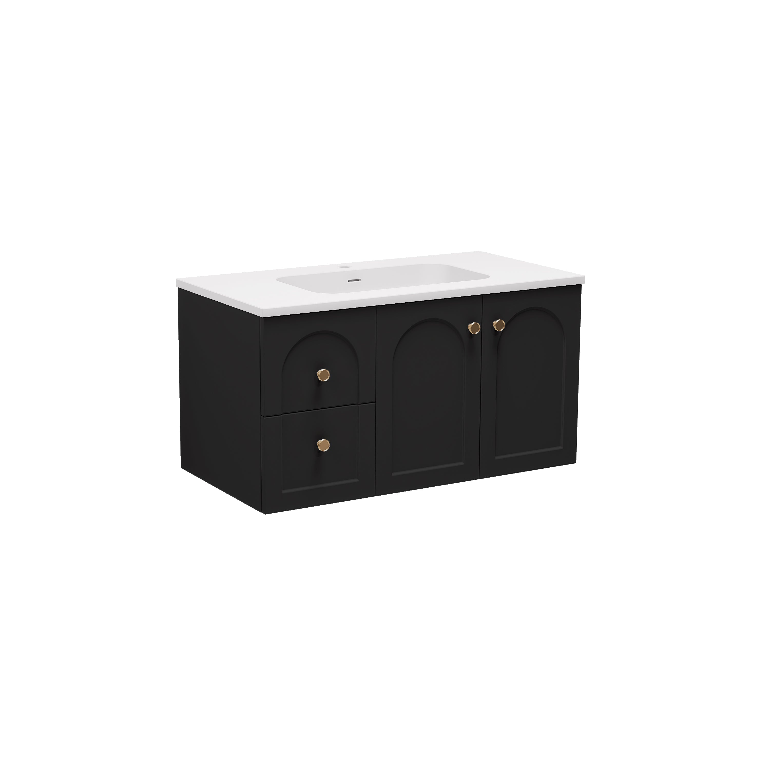Chester Federation Wall Hung PVC Cabinet Matte Black