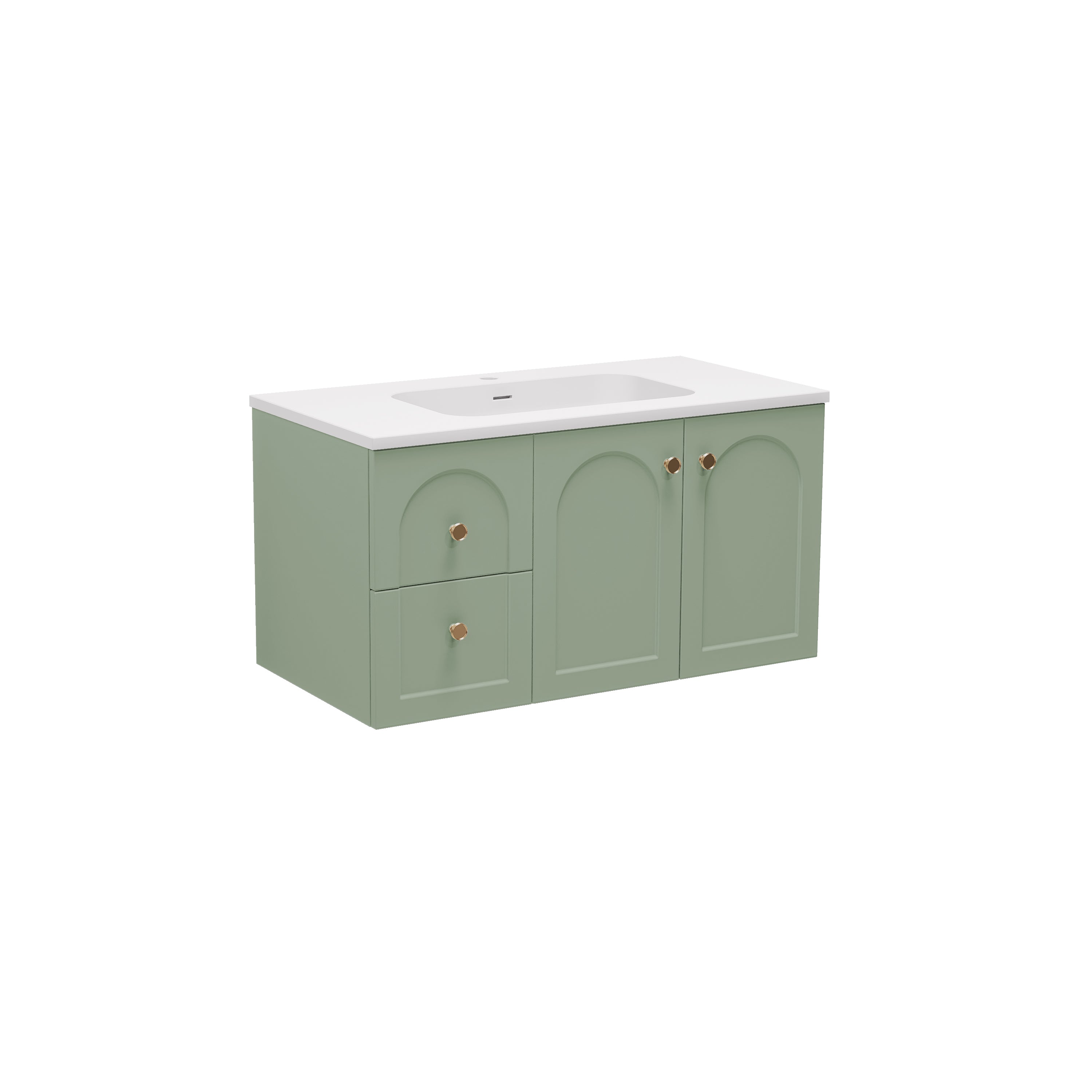 Chester Federation Wall Hung PVC Cabinet Olive Green