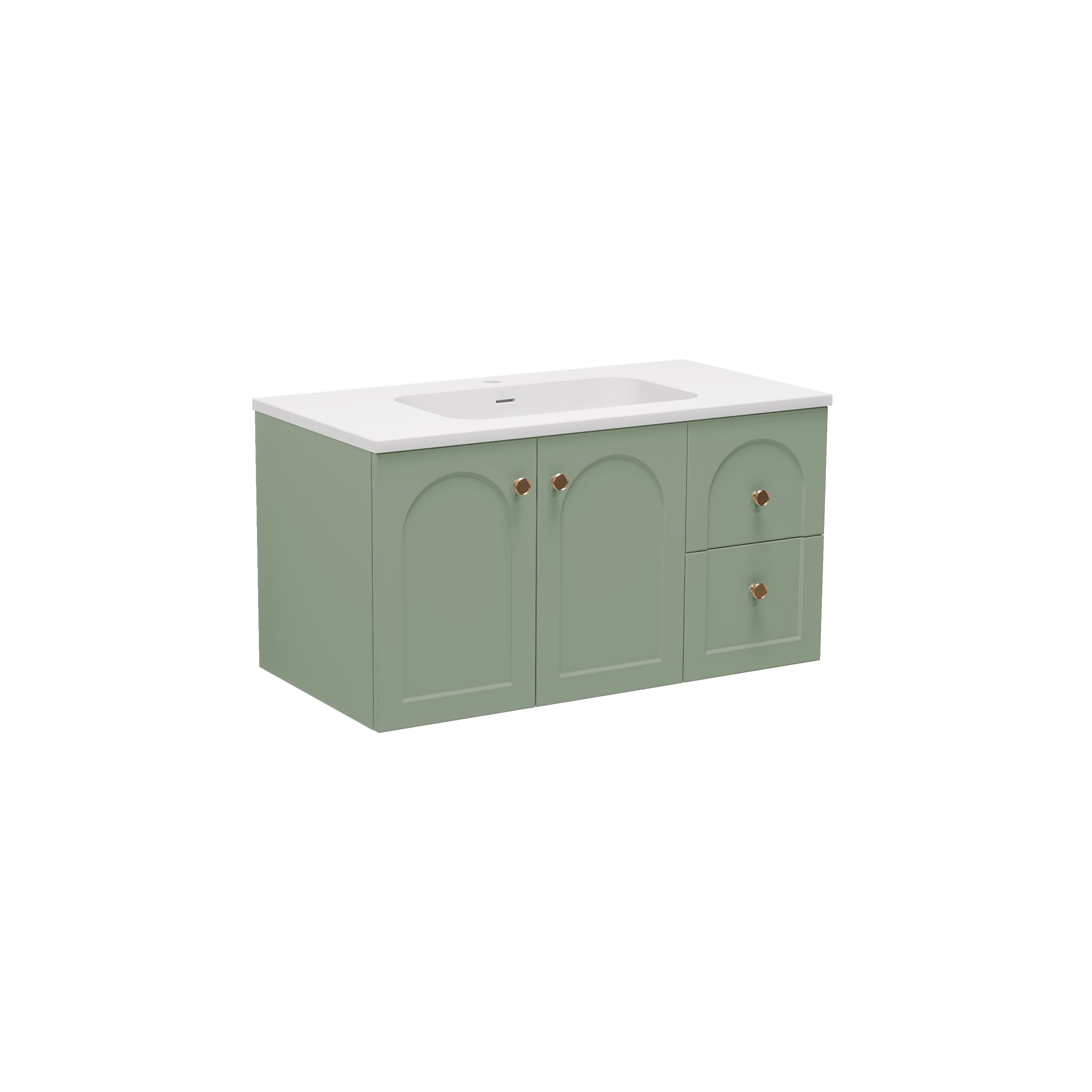 Chester Federation Wall Hung PVC Cabinet Olive Green