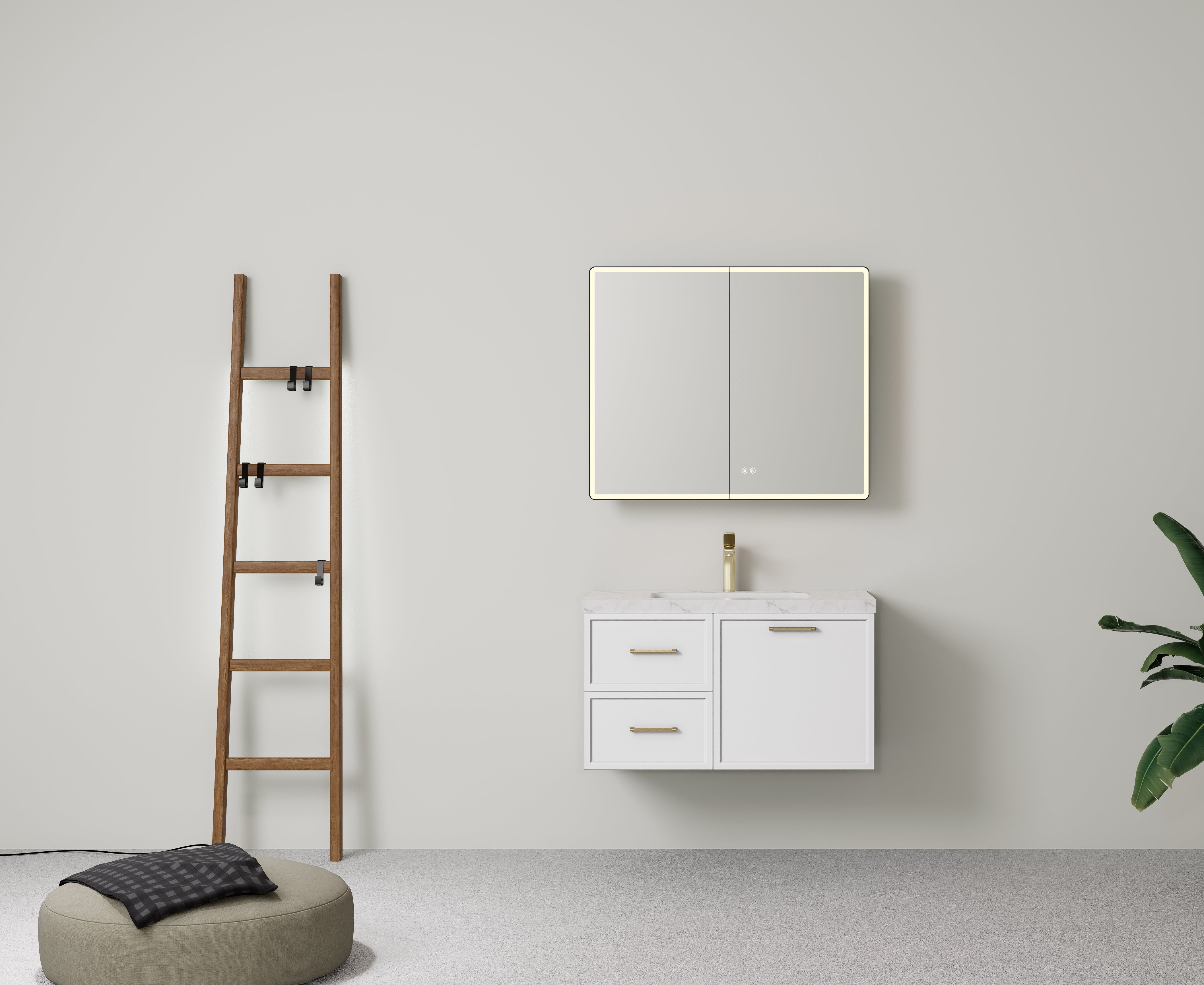 Kingsley Federation Wall Hung PVC Cabinet Matte White