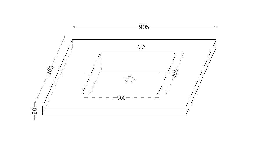 Calacatta Night Black Undermount Sintered Stone Top With Seamless Ceramic Basin With Tap Hole