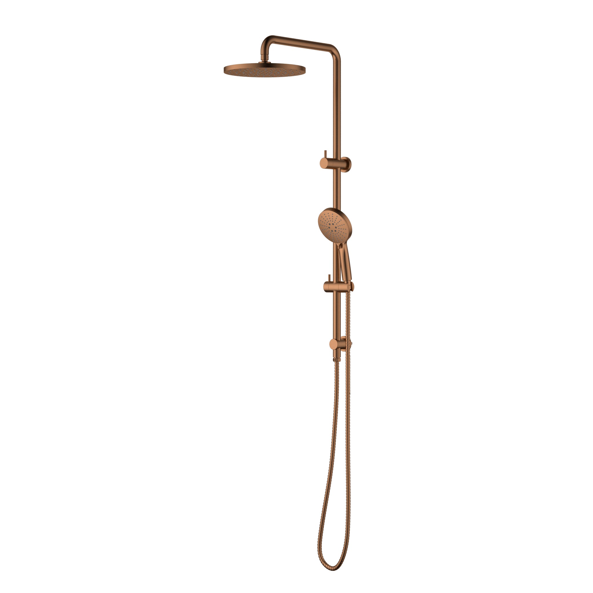 Otus Round Multi Function Shower Set Brushed Copper