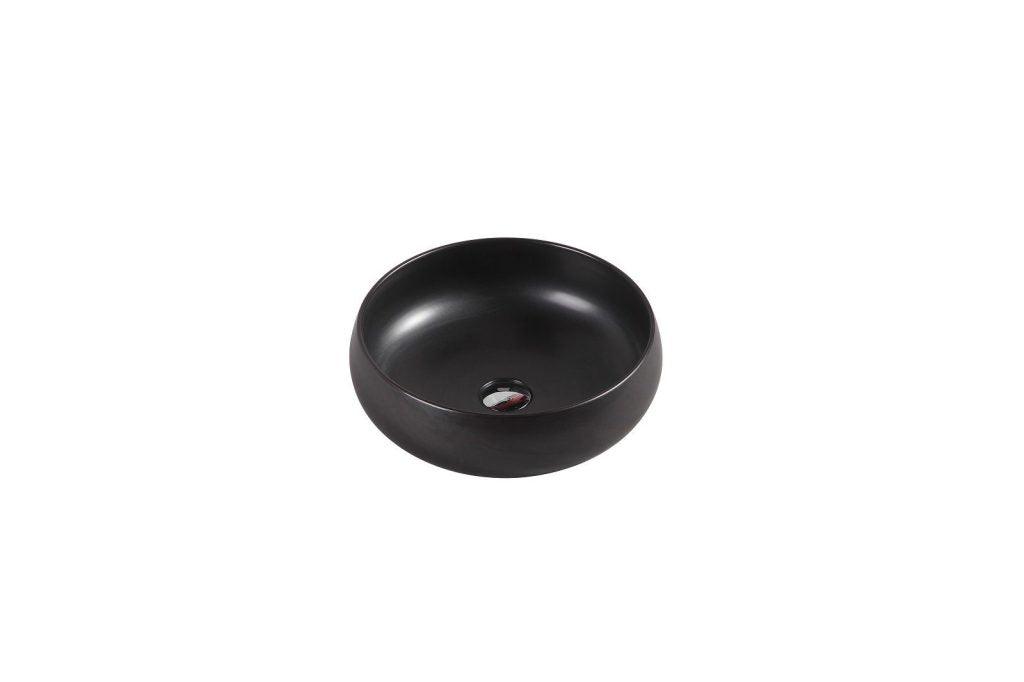 Asti 87 Matt Black Above Counter Basin - Living and Bathroom