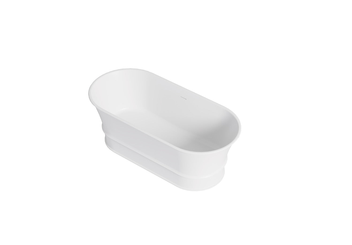 CETO Harrington 1500mm Cast Stone Solid Surface Bathtub Matt White