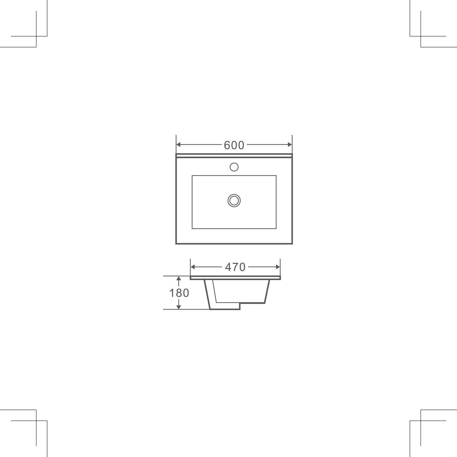 Gloss White BIANCA PVC 60cm Wall Hung Vanity Cabinet - Living and Bathroom