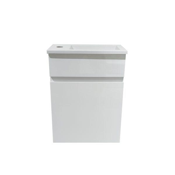 Gloss White BIANCA SLIM PVC 40cm Floor Standing Vanity - Living and Bathroom