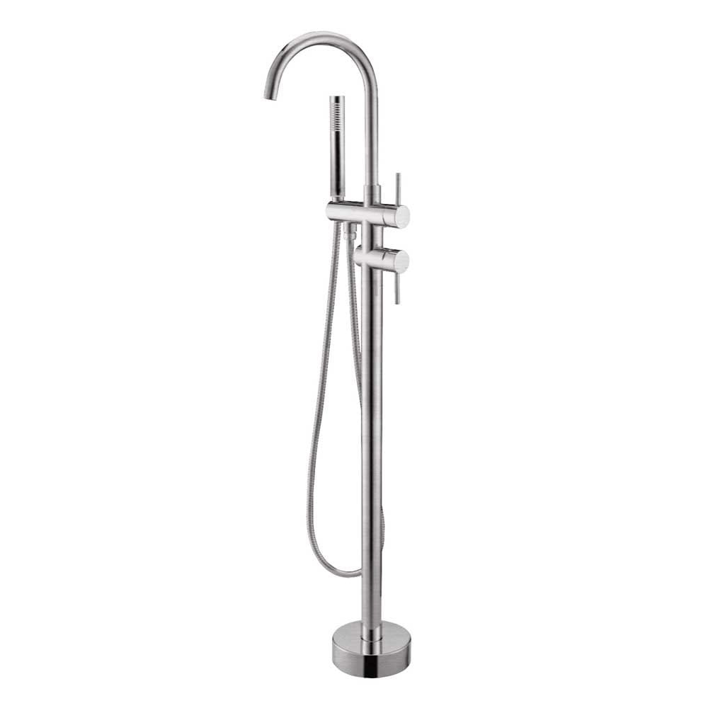 Lucid Pin Free Standing Bath Mixer with Hand Shower