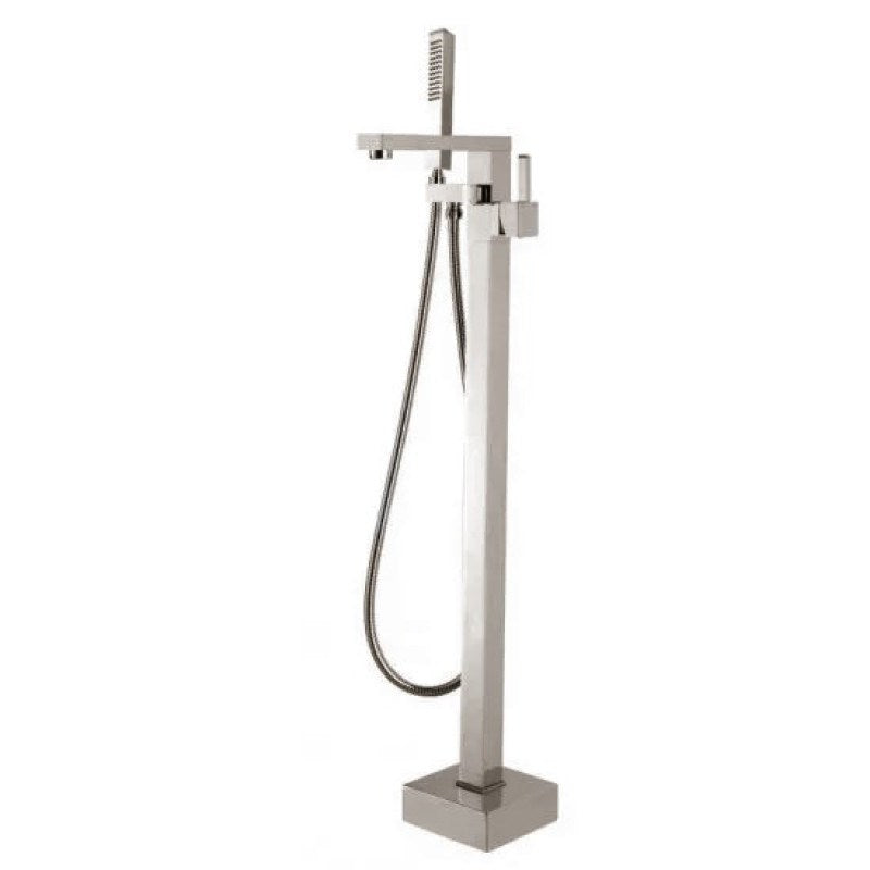 Square Free Standing Bath Mixer with Hand Shower