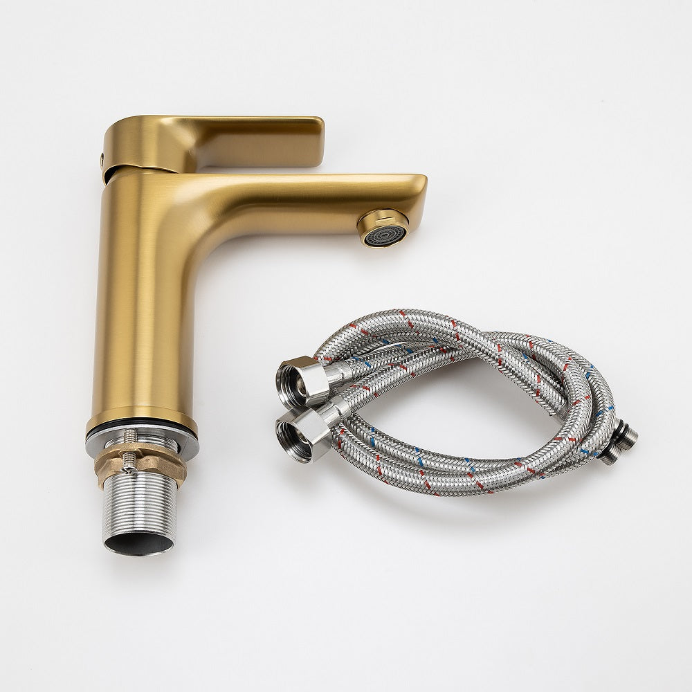 VOG Series Brushed Brass Basin Mixer