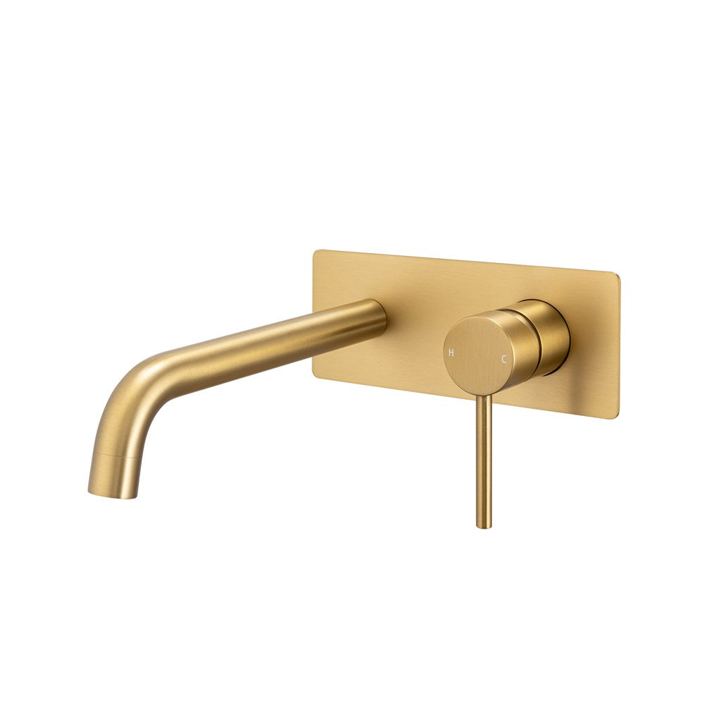 Lucid Pin Series Round Wall Basin/Bath Mixer Spout Set