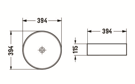 Above Counter Basin – 394×394×115mm