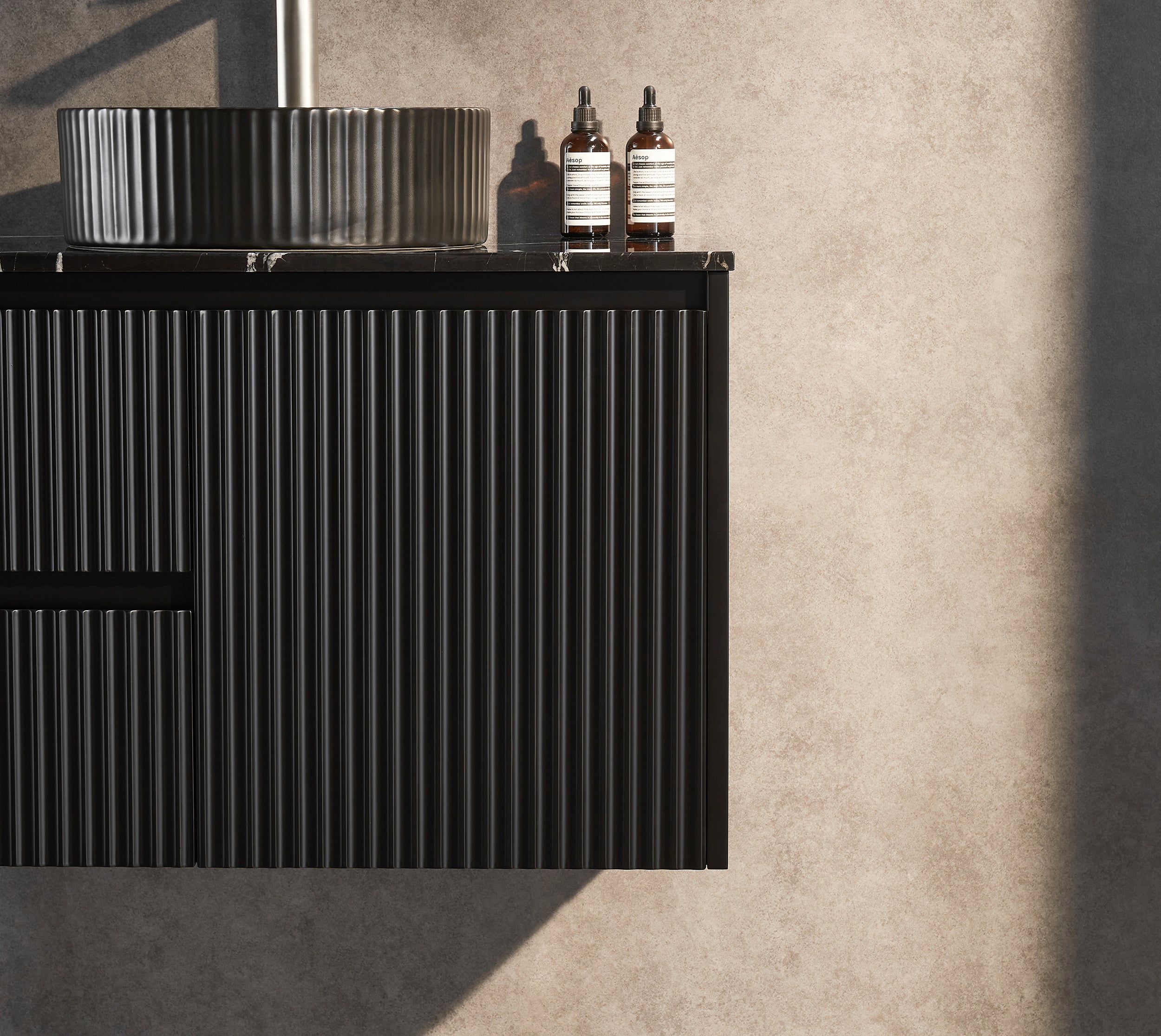 Brindabella PVC Waterproof Wall Hung Bathroom Vanity  Matte Black