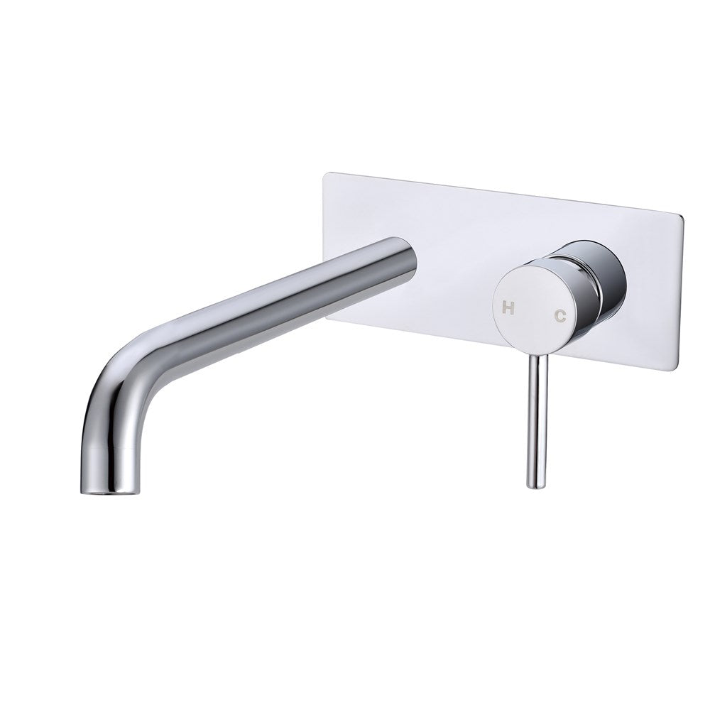 Lucid Pin Series Round Wall Basin/Bath Mixer Spout Set