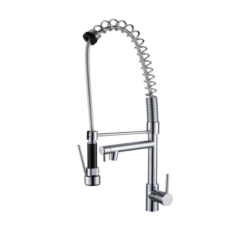 Chrome Double Spout Kitchen Mixer