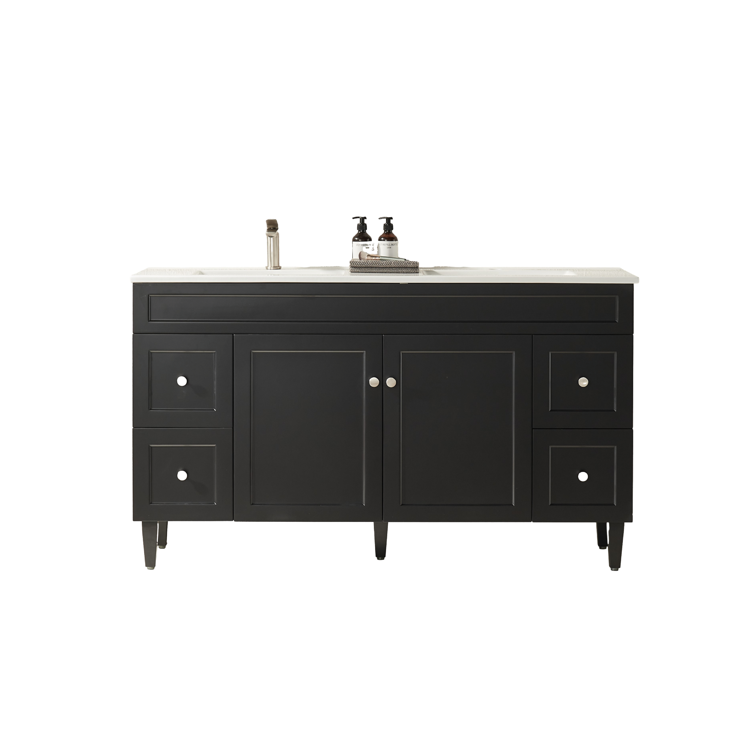 Harrington PVC Freestanding Vanity Matte Black