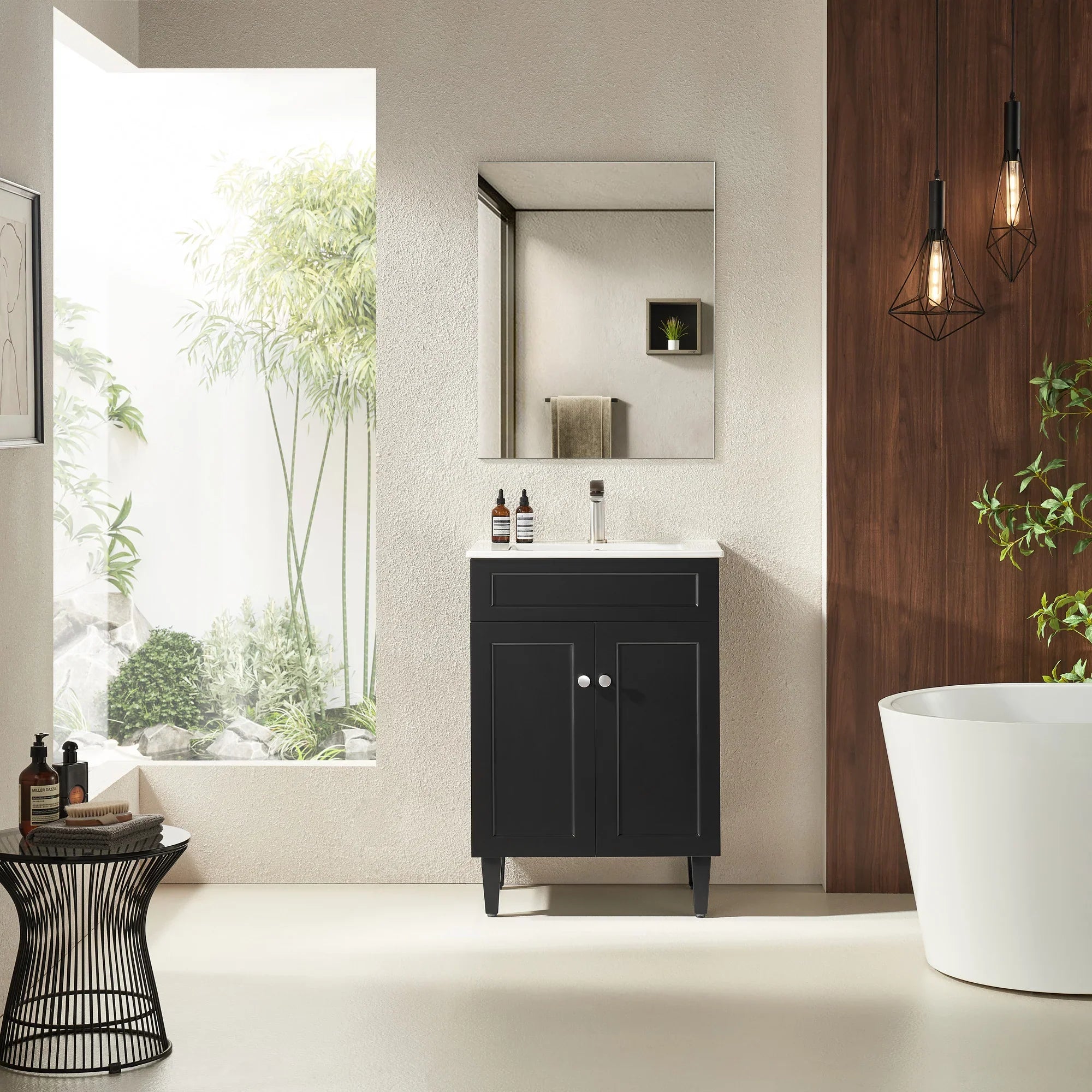 Harrington PVC Freestanding Vanity Matte Black