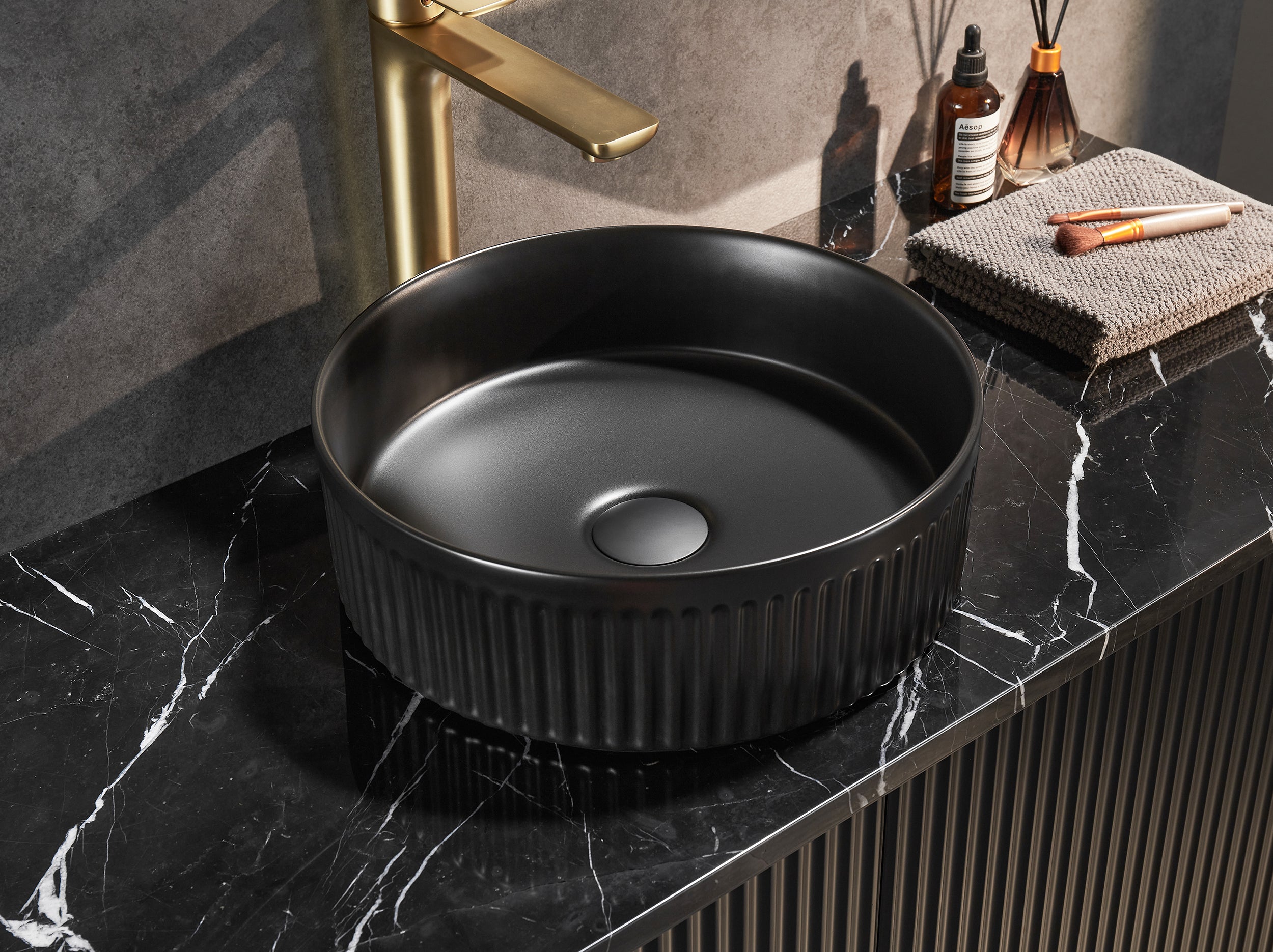 Kirribilli PVC Waterproof  Wall Hung Bathroom Vanity  Matte Black