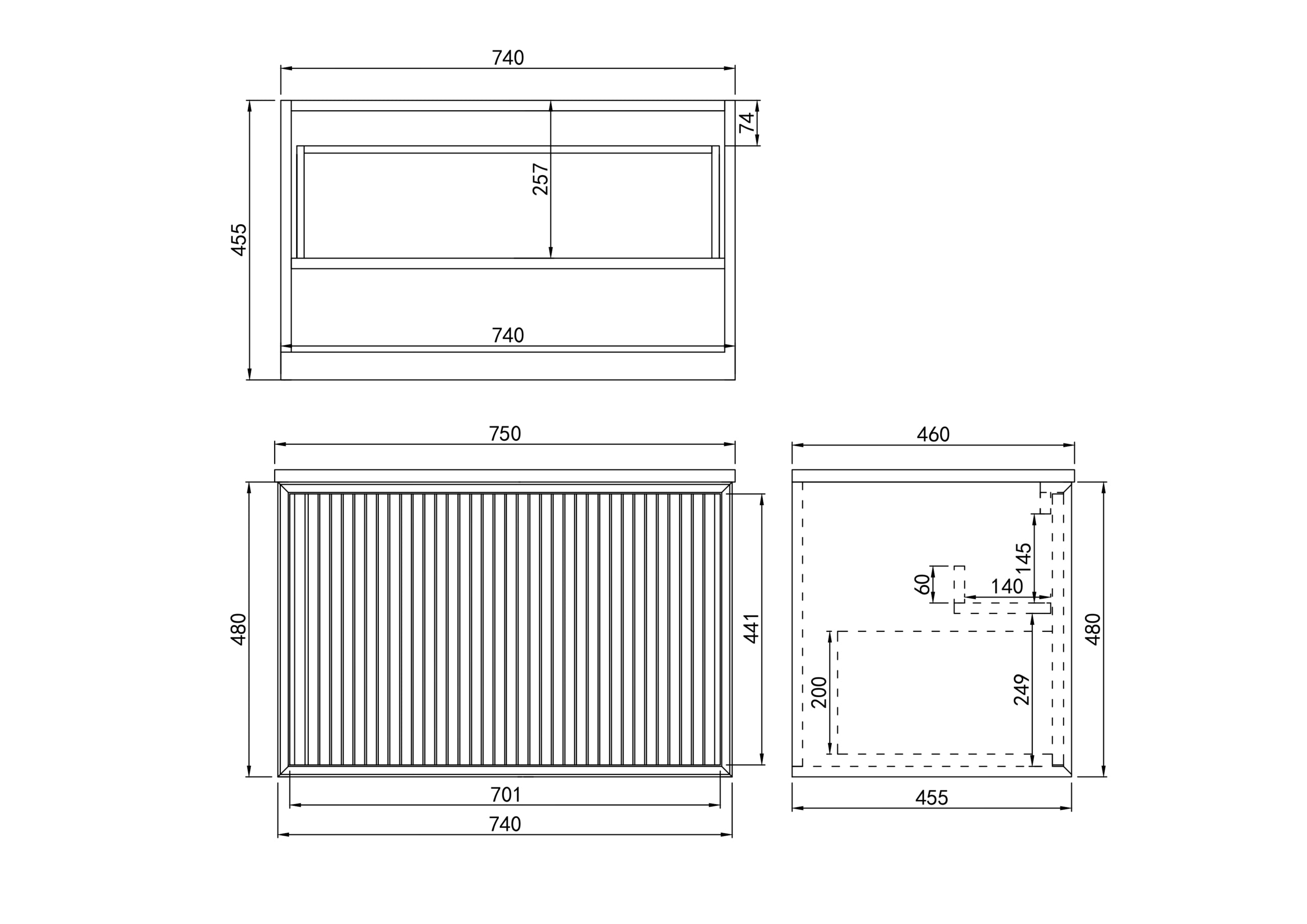 Kirribilli PVC Waterproof  Wall Hung Bathroom Vanity  Matte White