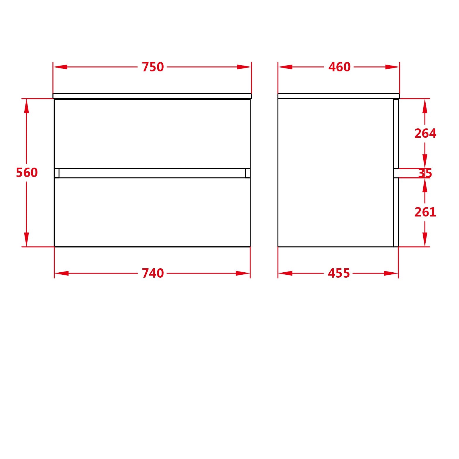 Stella PVC Wall Hung Bathroom Vanity Oak