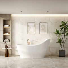 Clara 1700mm Freestanding Designer Gloss White bathtub