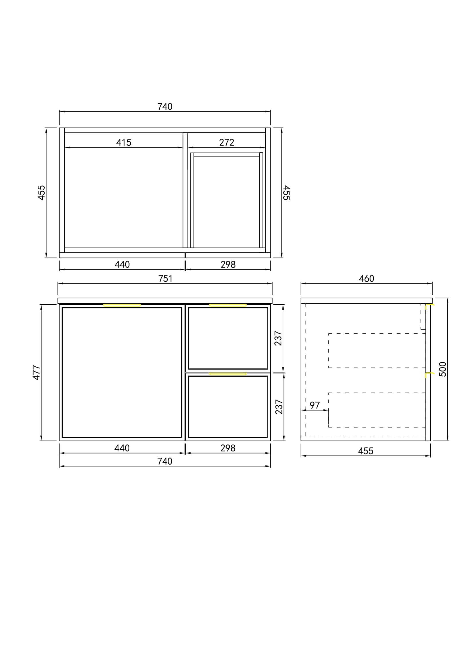 Miami PVC Waterproof Wall Hung Bathroom Vanity Matte Black