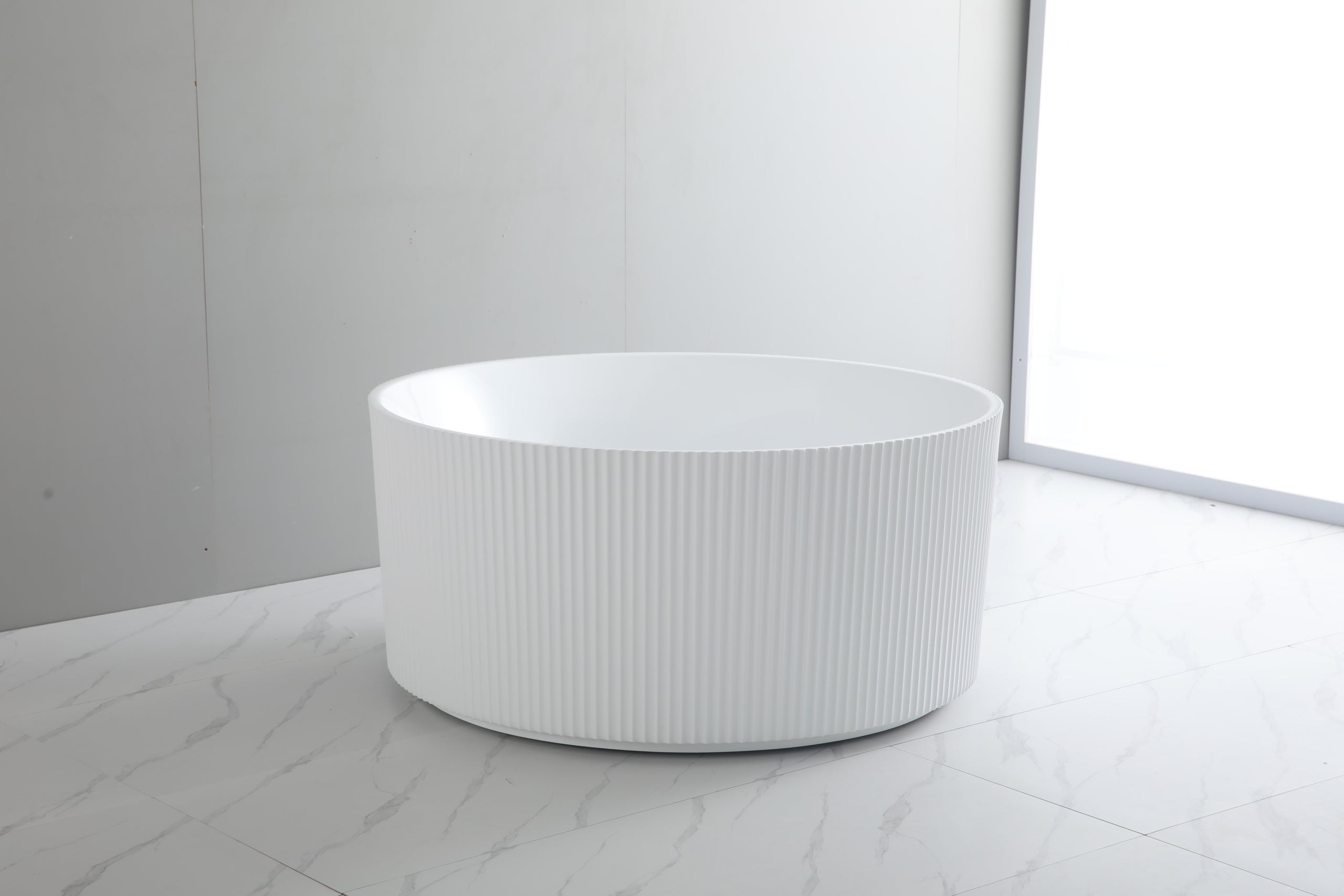 CETO Como Round Groove Freestanding 1280mm Bathtub
