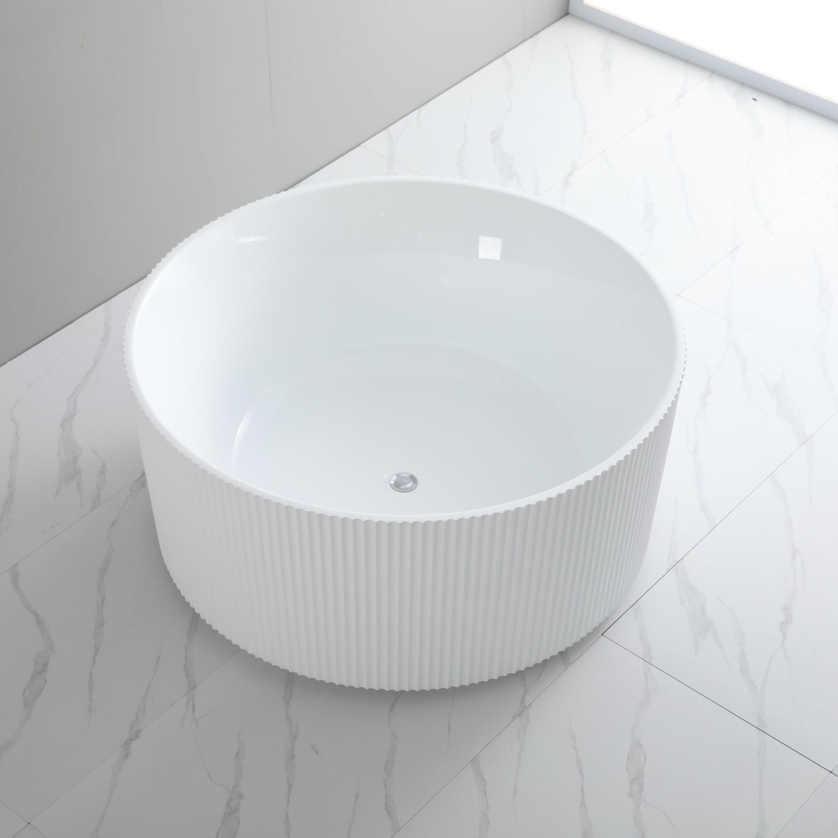 CETO Como Round Groove Freestanding 1280mm Bathtub