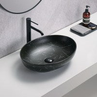 Carey Above Counter Basin 520*395*130 Matt marble black