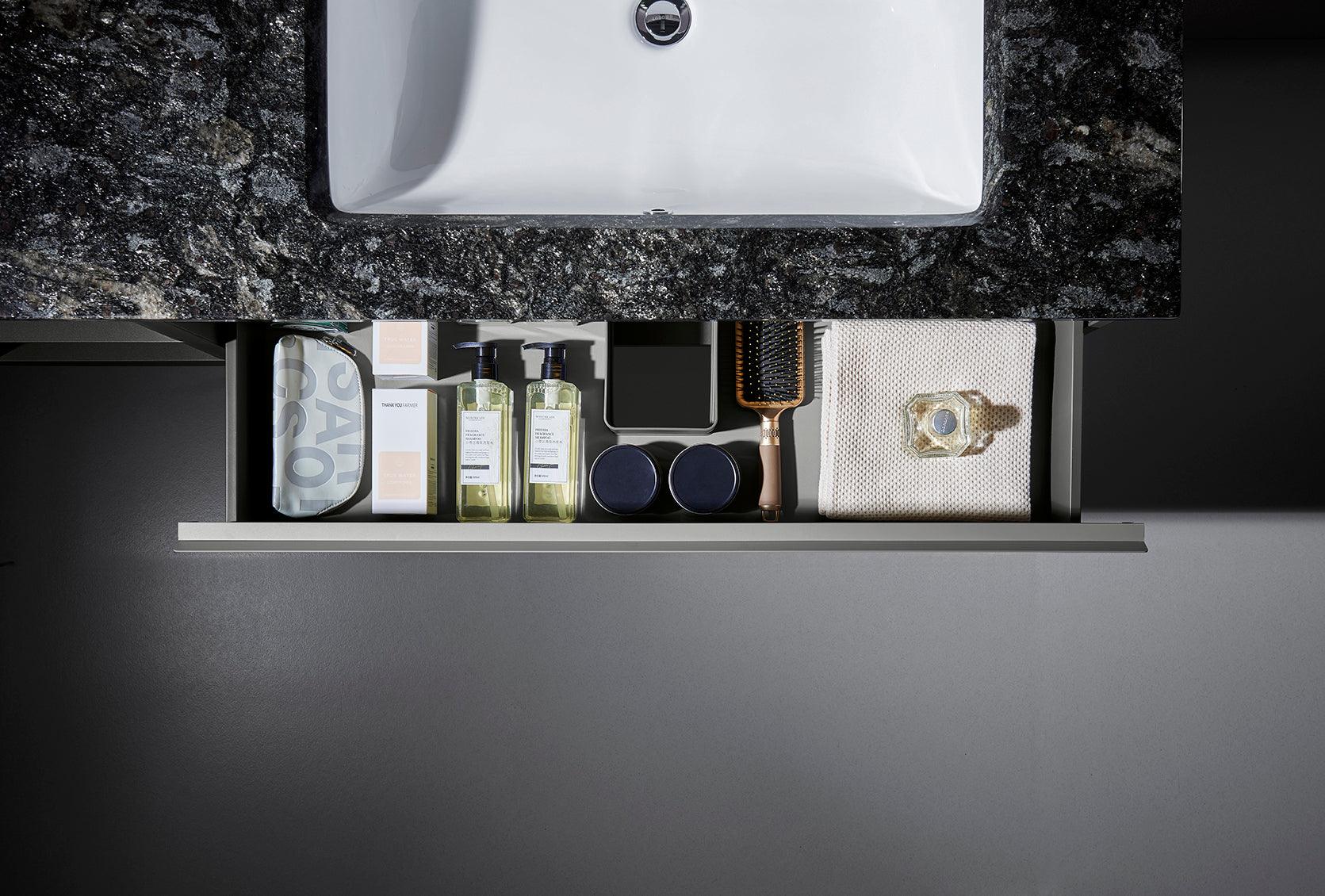 LAB Venus Stainless Steel LED wall hung vanity - Living and Bathroom