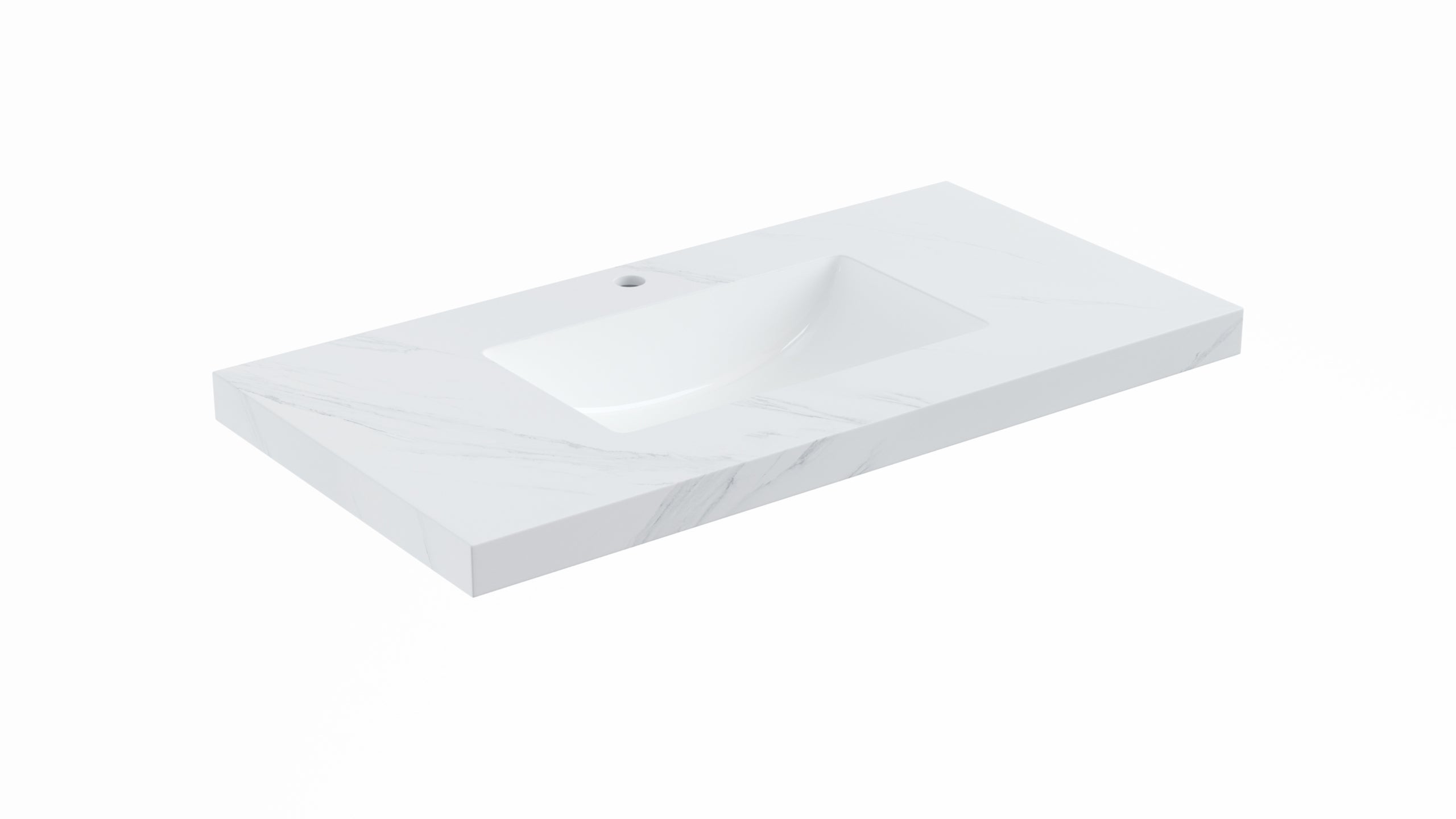 Ceto Diamond Undermount Sintered Stone Top With Seamless Ceramic Basin