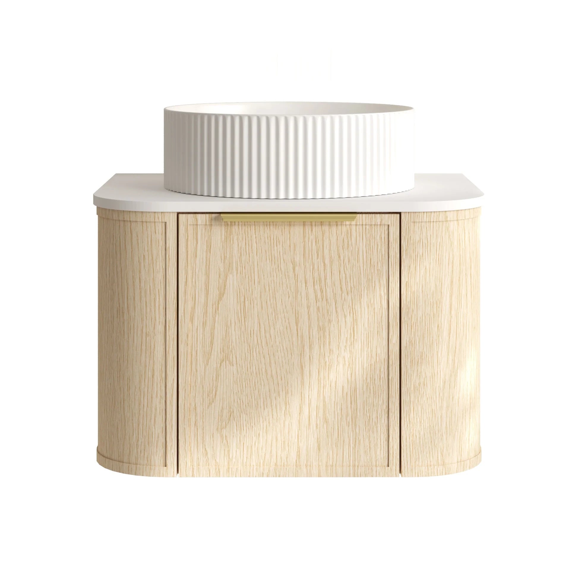 ELVA Curve Wallhung Vanity Natural Oak