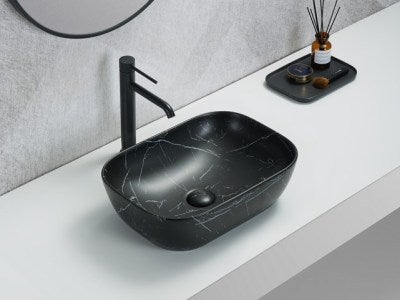 Ellips Above counter Basins 460*320*137 Matt Marble Black