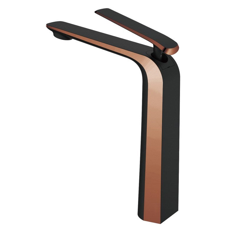 Esperia Matte Black & Copper Tall Basin Mixer