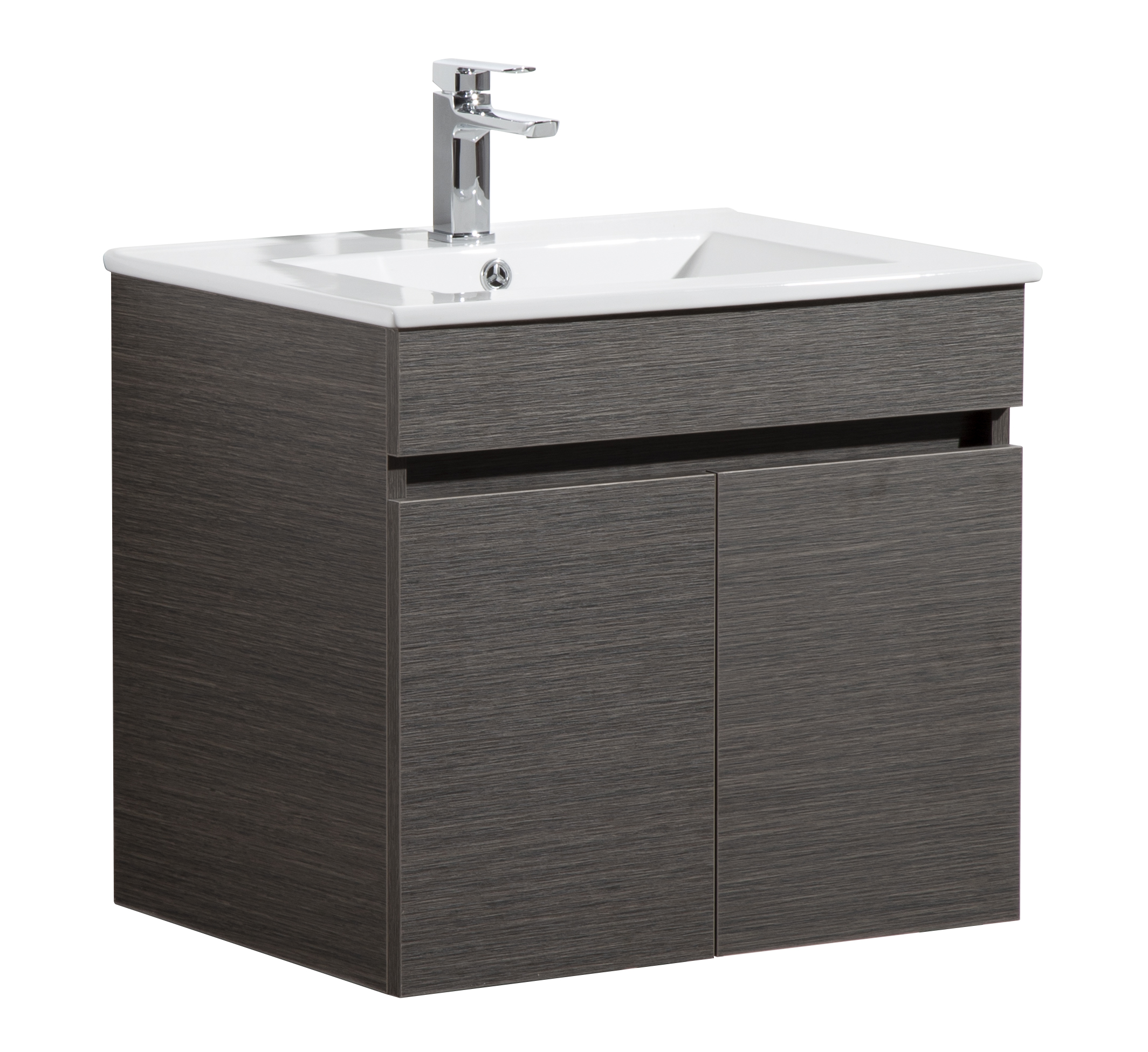 Evie PVC Wall Hung Bathroom Vanity Dark Brown