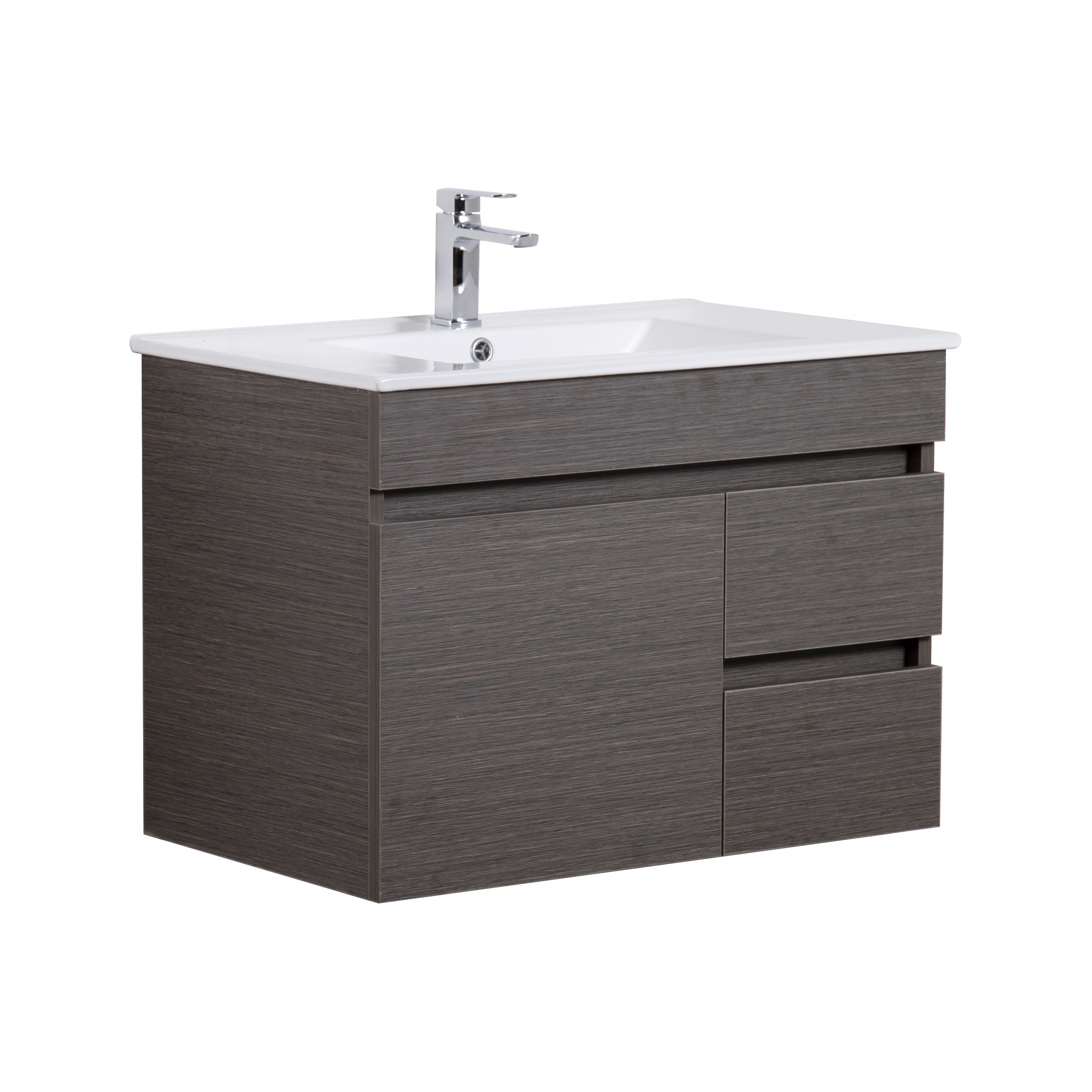 Evie PVC Wall Hung Bathroom Vanity Dark Brown