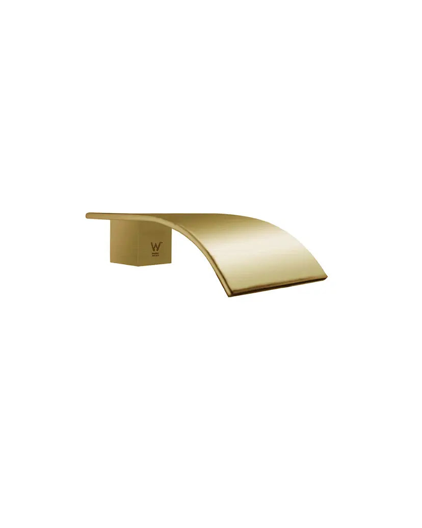 Esperia Brushed Yellow Gold Square Bath Spout