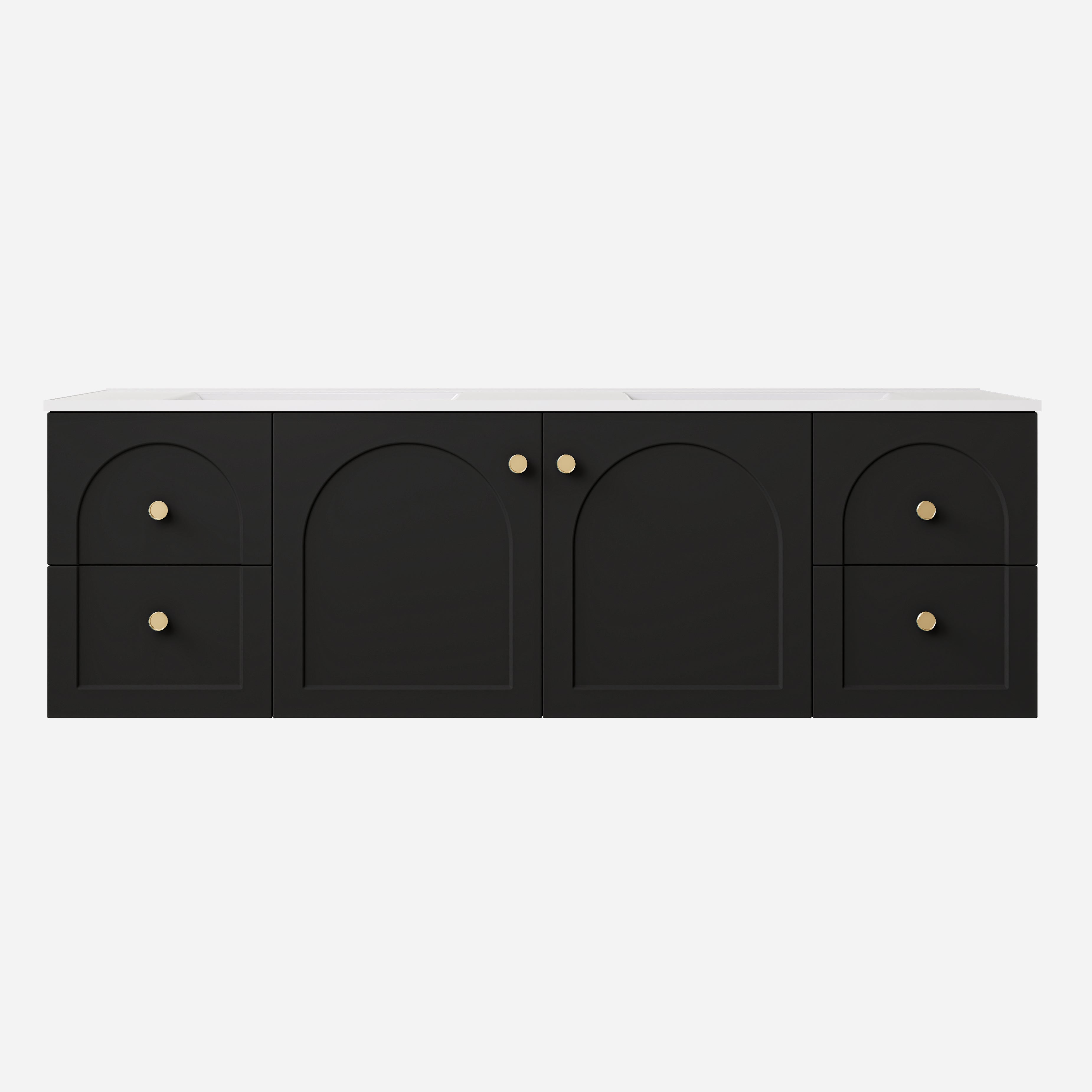 Chester Federation Wall Hung PVC Cabinet Matte Black