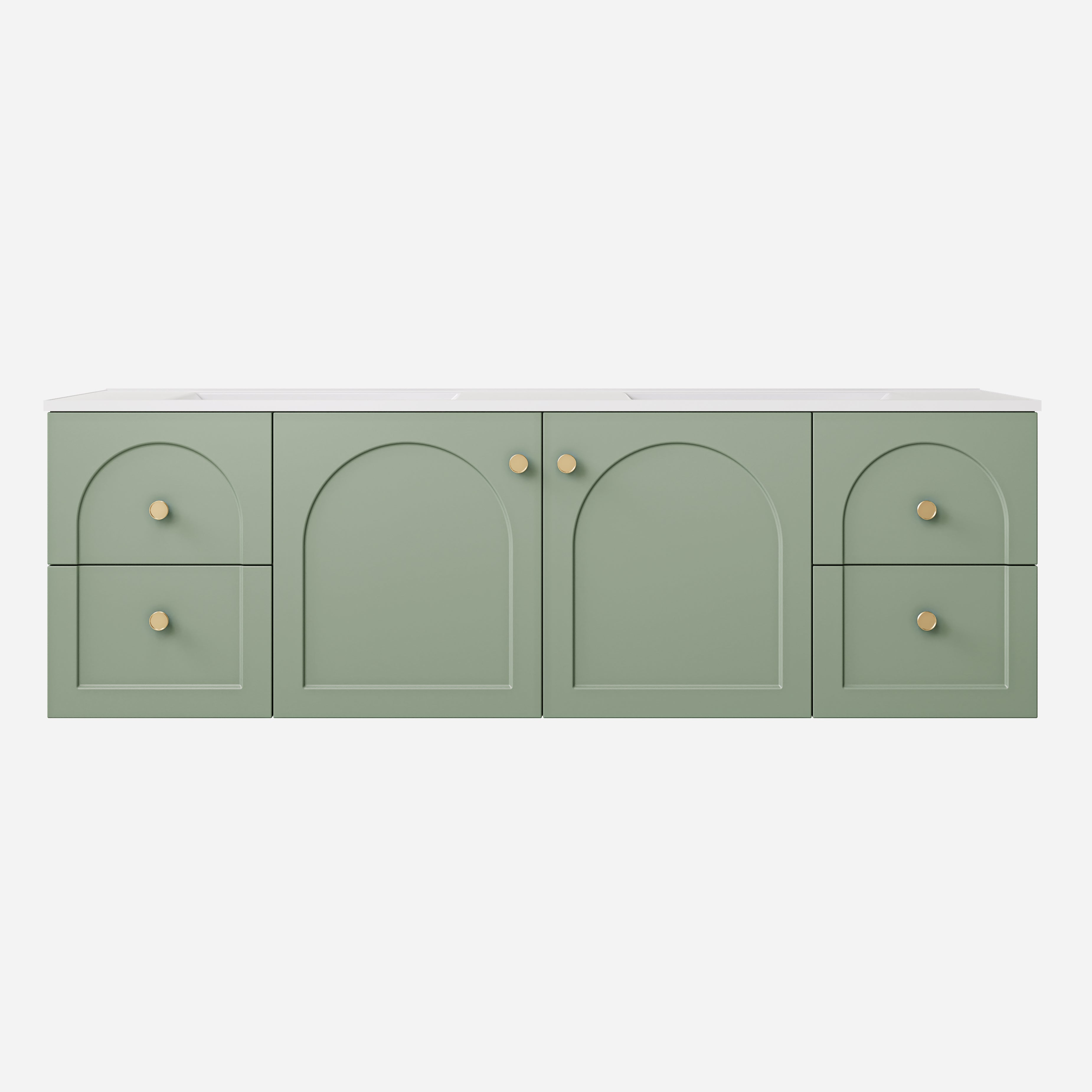 Chester Federation Wall Hung PVC Cabinet Olive Green
