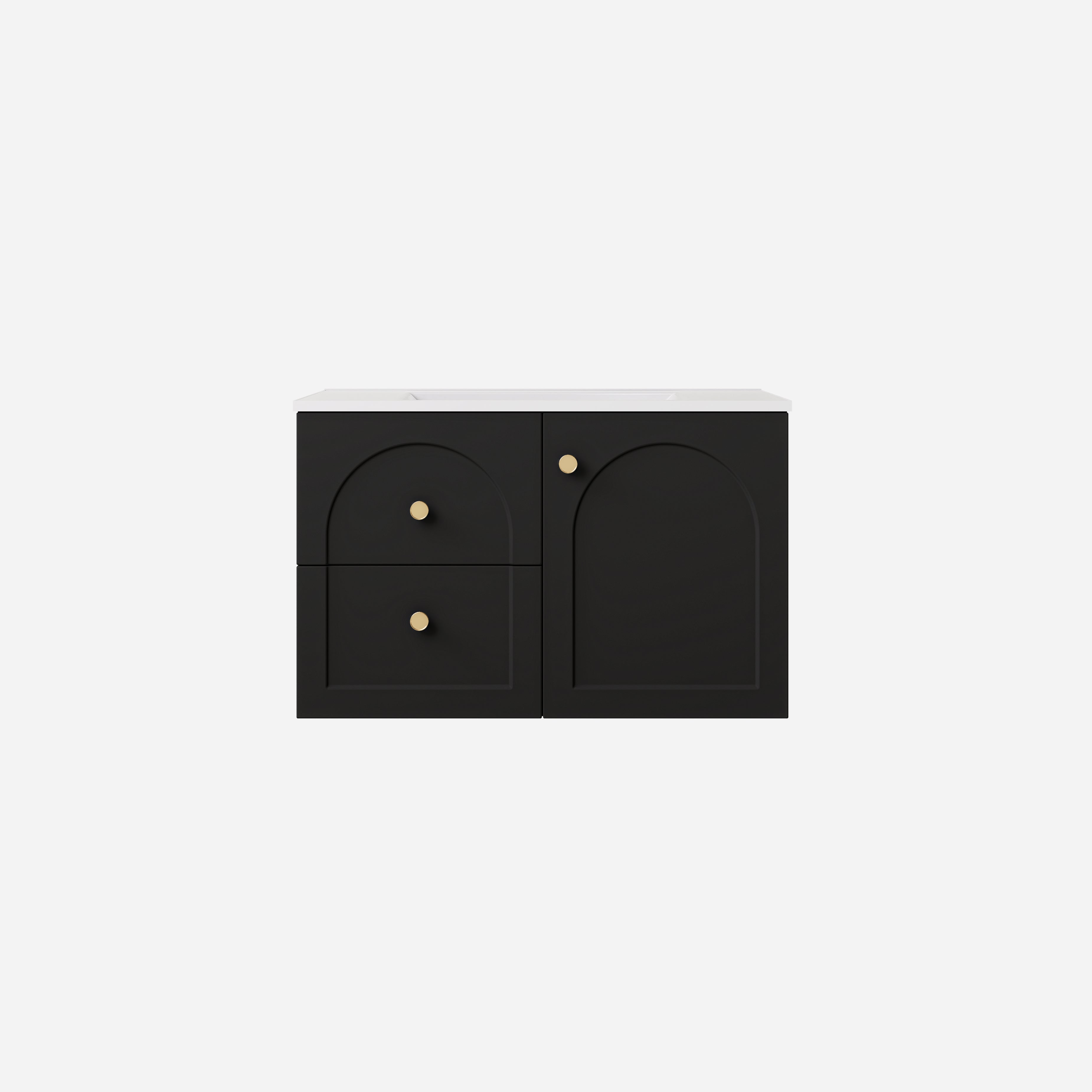 Chester Federation Wall Hung PVC Cabinet Matte Black