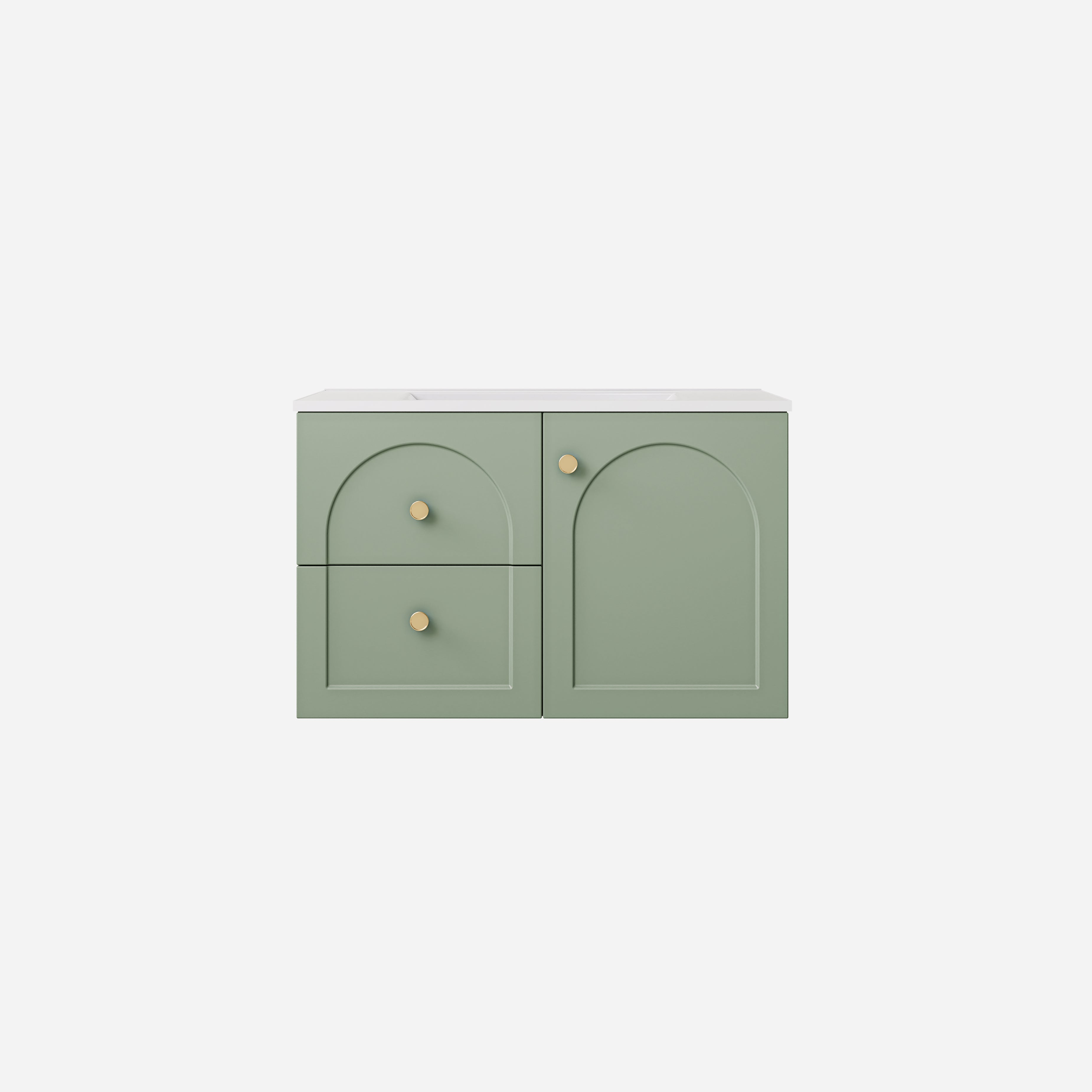 Chester Federation Wall Hung PVC Cabinet Olive Green