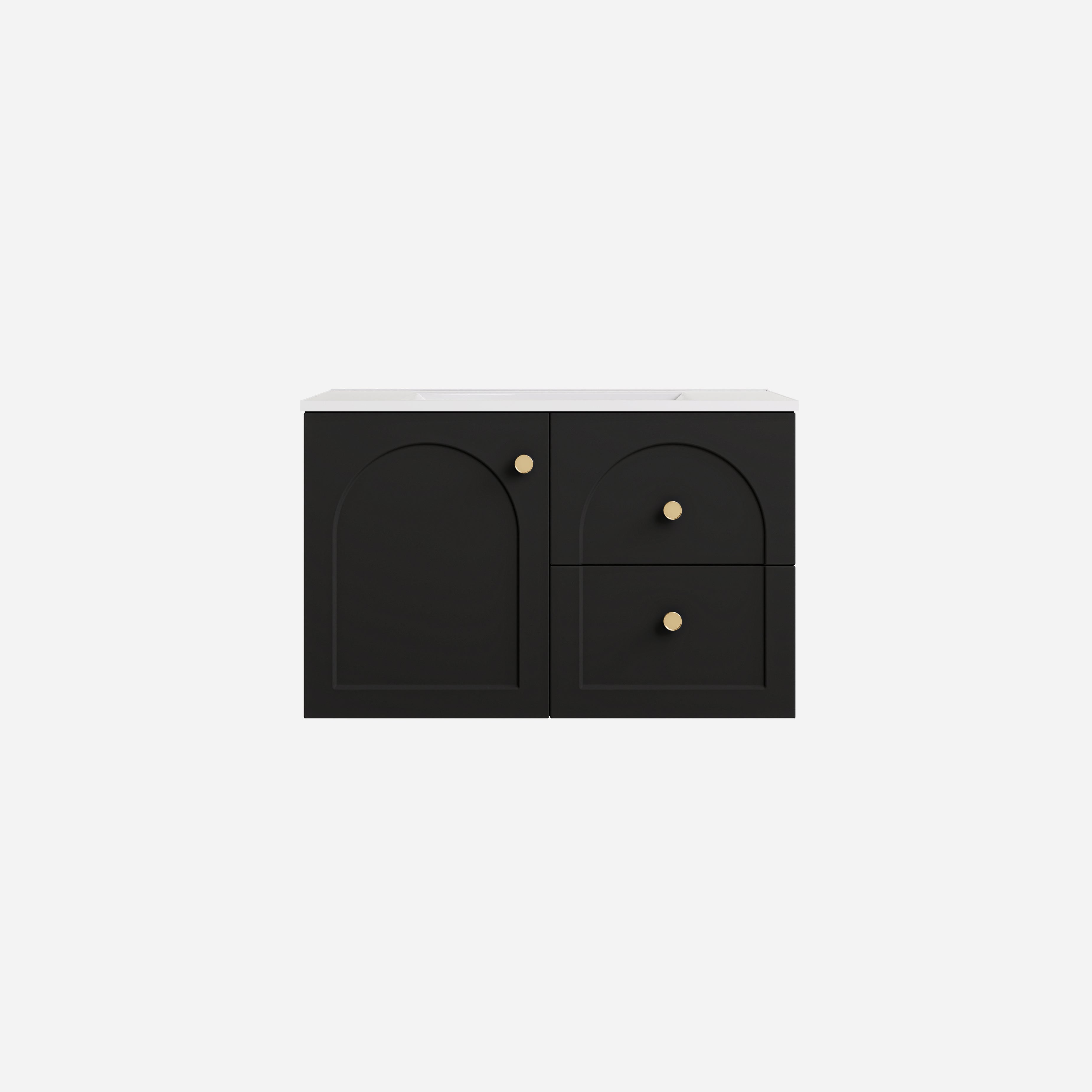 Chester Federation Wall Hung PVC Cabinet Matte Black