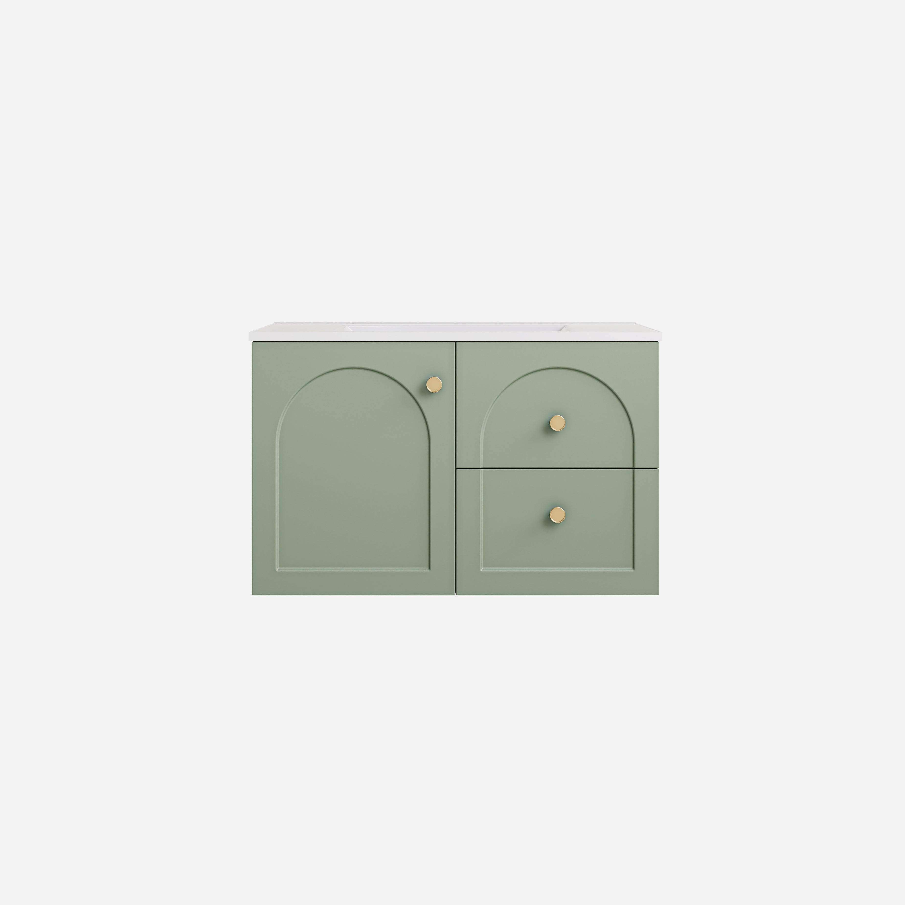 Chester Federation Wall Hung PVC Cabinet Olive Green