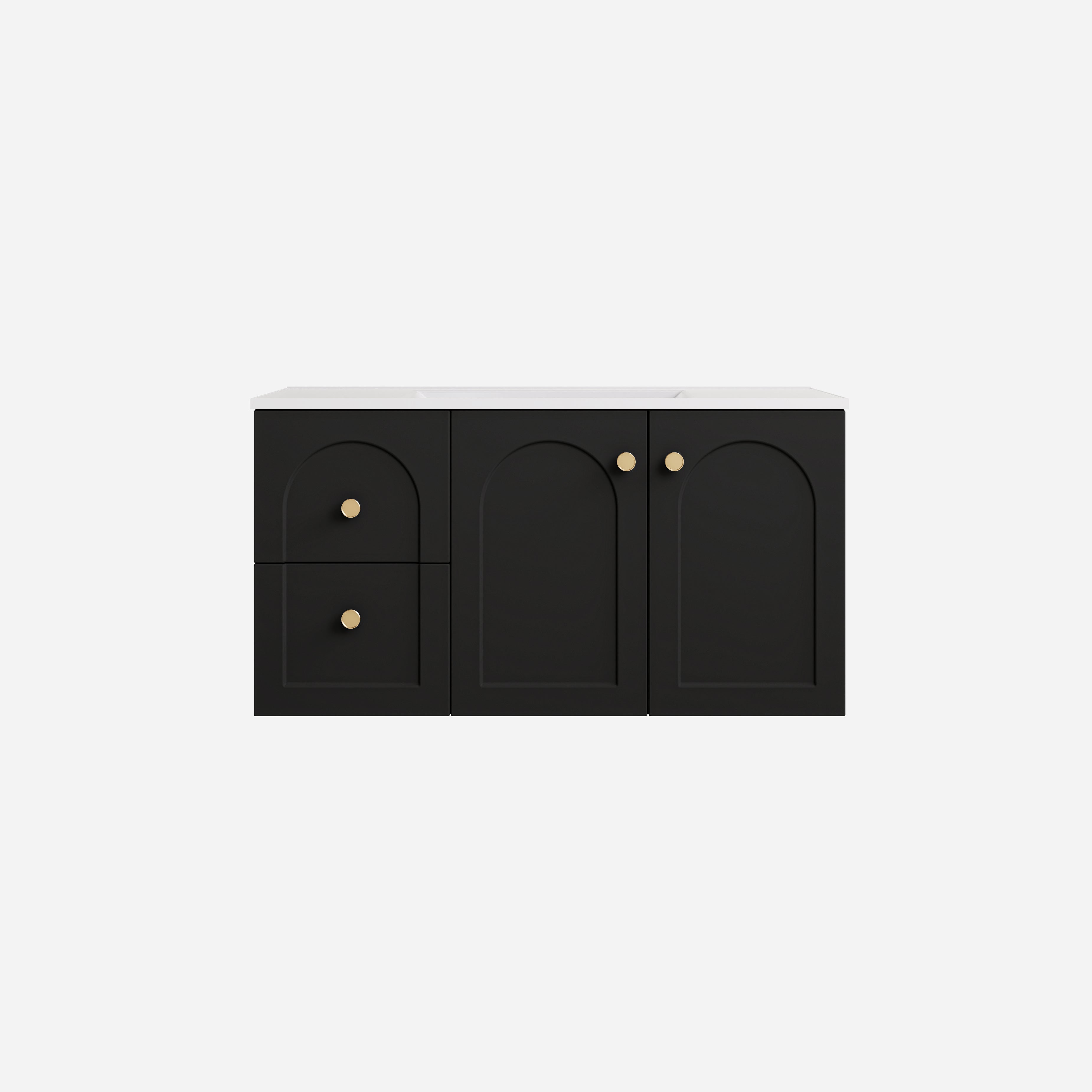 Chester Federation Wall Hung PVC Cabinet Matte Black