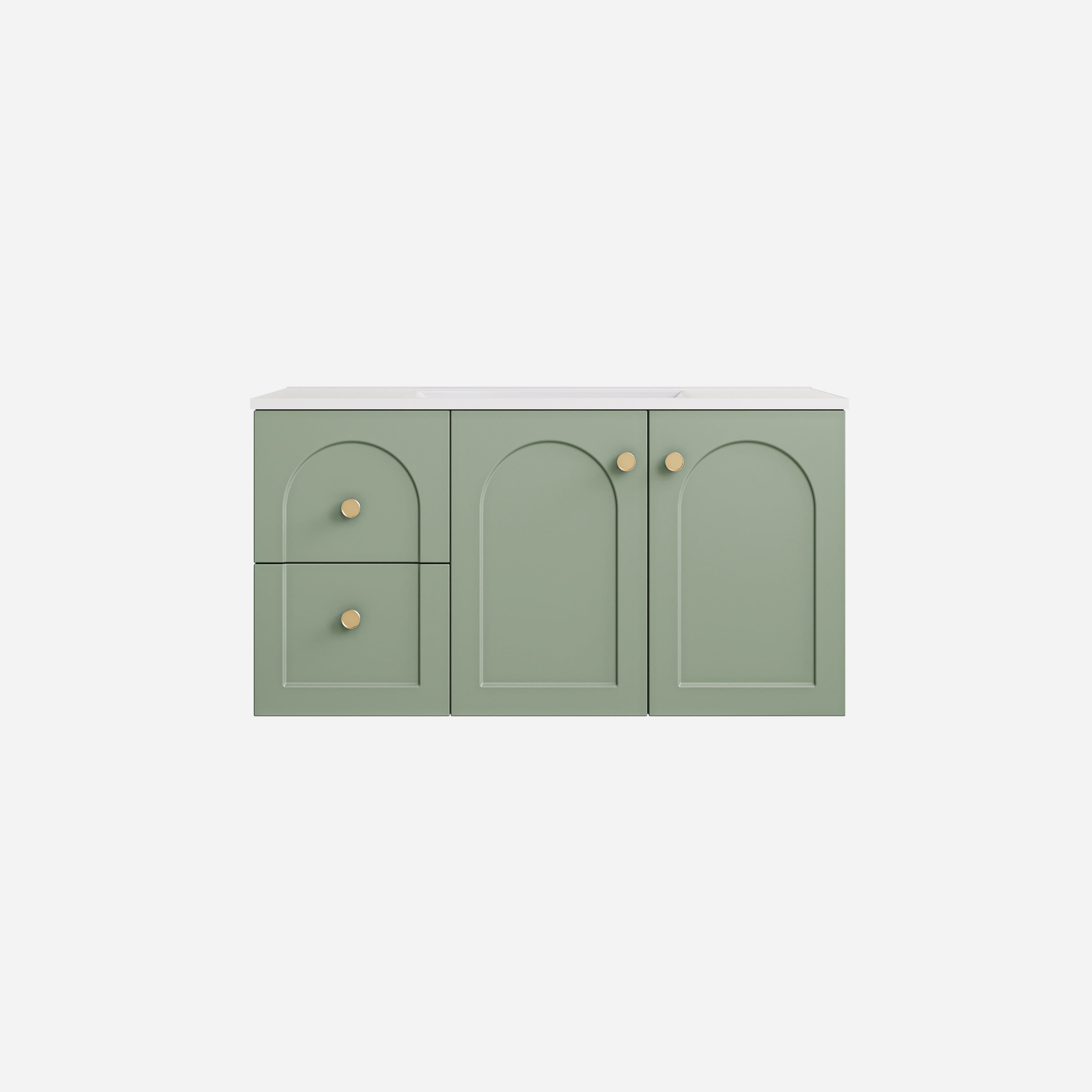 Chester Federation Wall Hung PVC Cabinet Olive Green