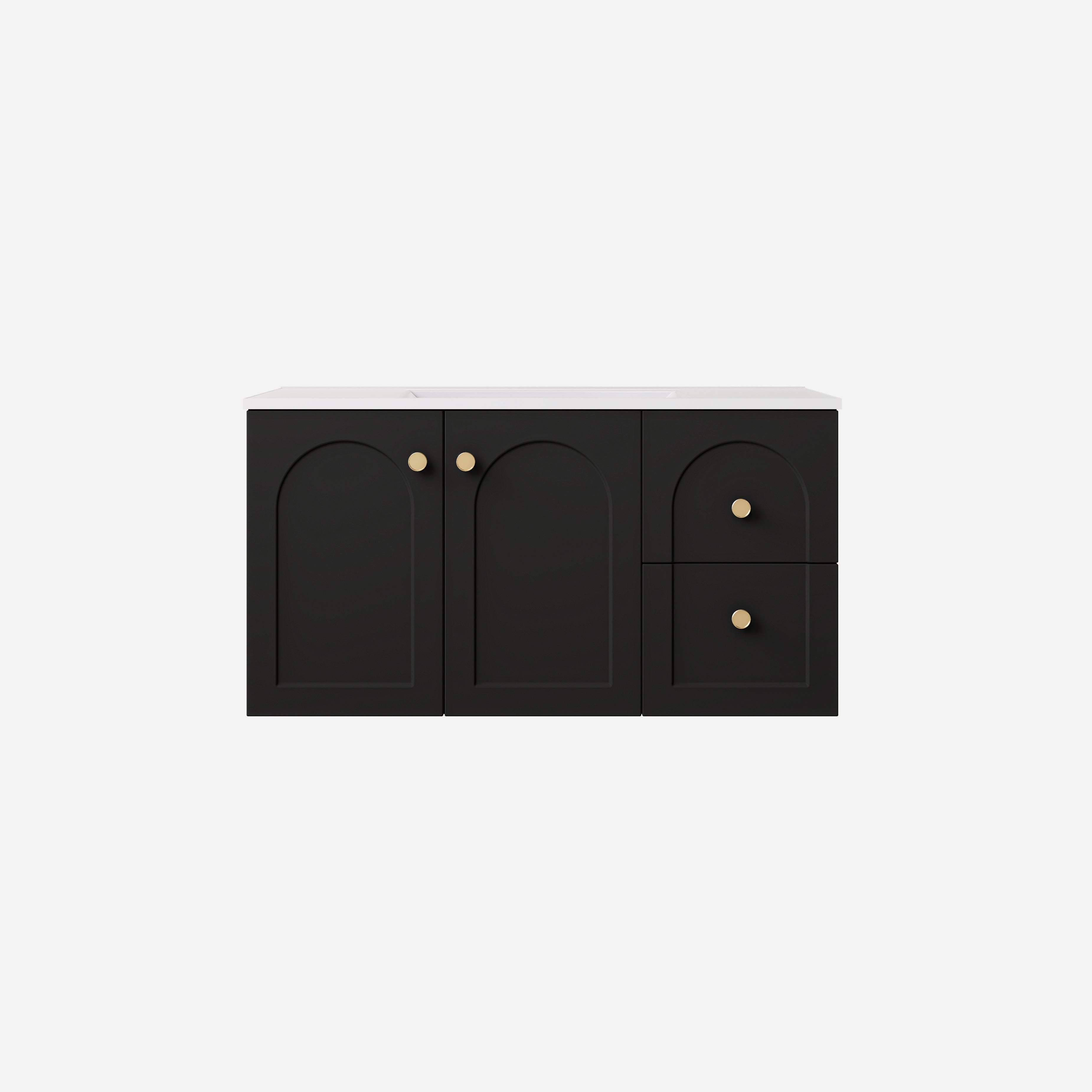 Chester Federation Wall Hung PVC Cabinet Matte Black
